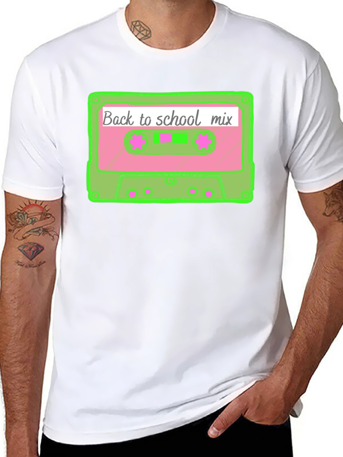Retro Back to School Mix Tape Cassette T-Shirt