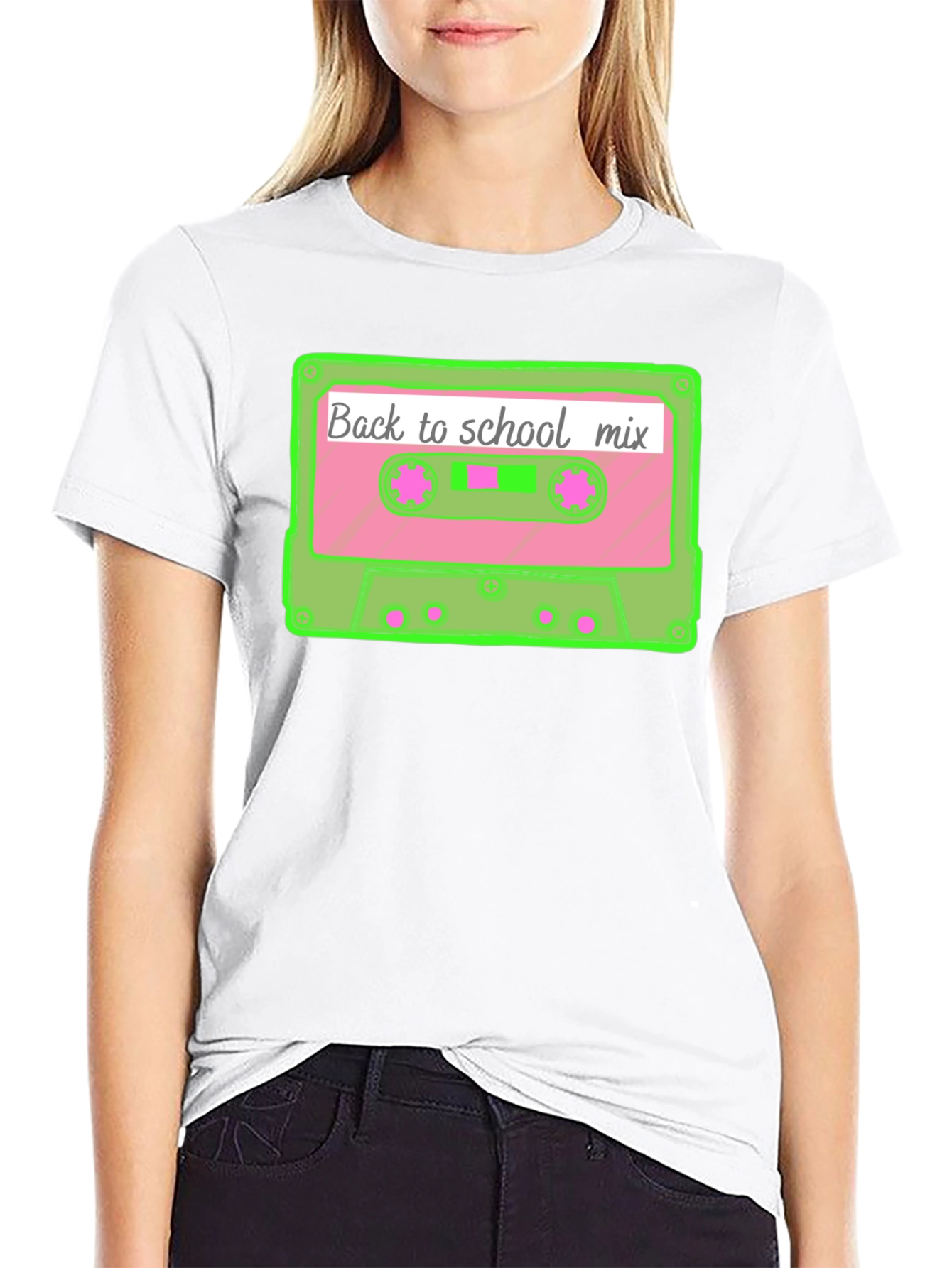 Retro Back to School Mix Tape Cassette T-Shirt