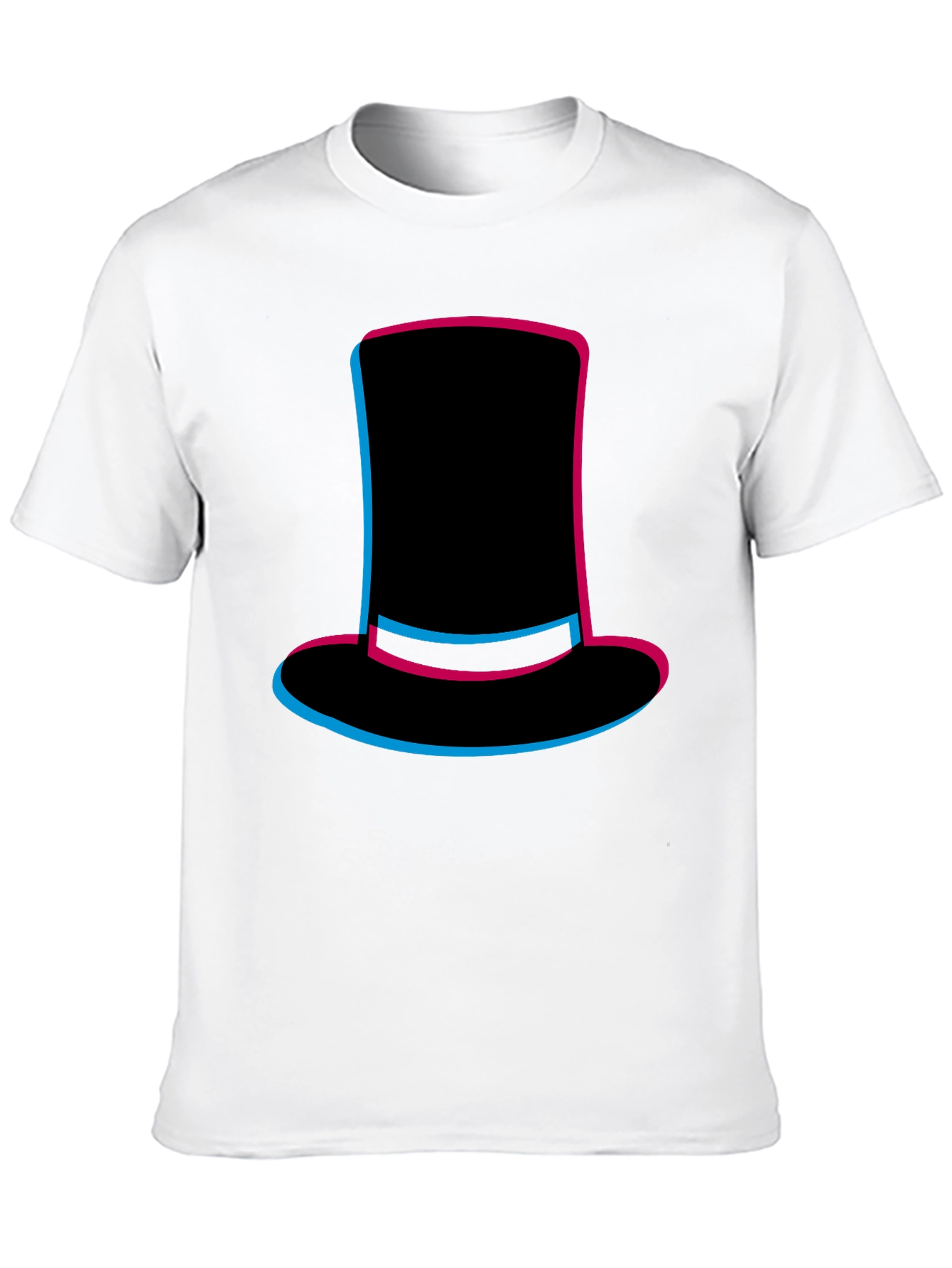 Top Hat Graphic Tee - Stylish Mens Black T-Shirt