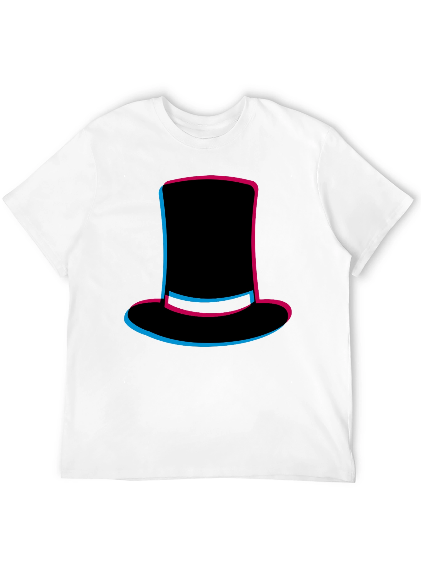Top Hat Graphic Tee - Stylish Mens Black T-Shirt