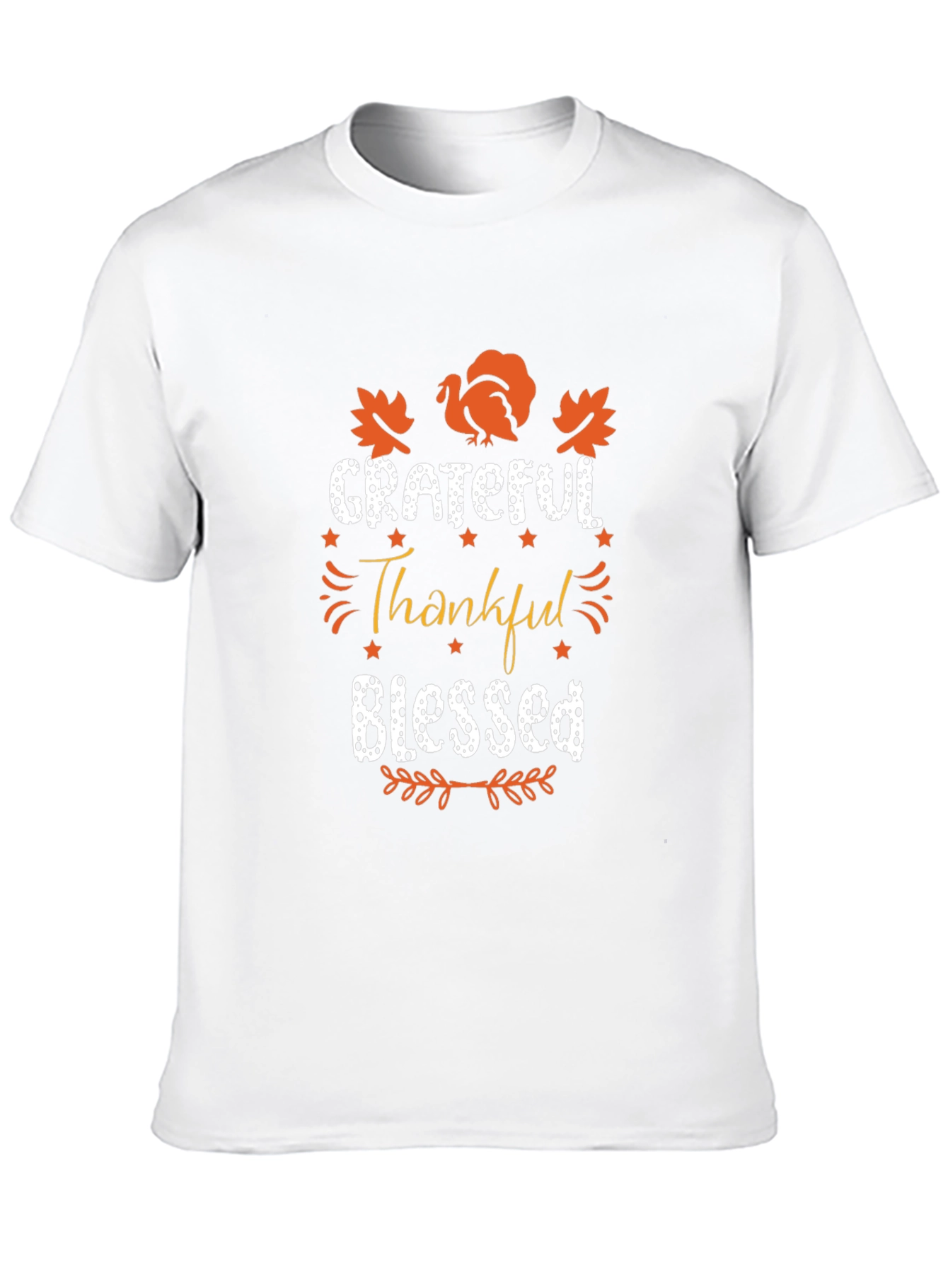 Grateful Thankful Blessed Thanksgiving T-Shirt