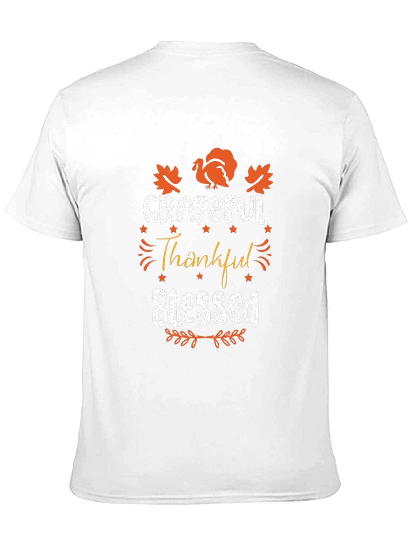 Grateful Thankful Blessed Thanksgiving T-Shirt