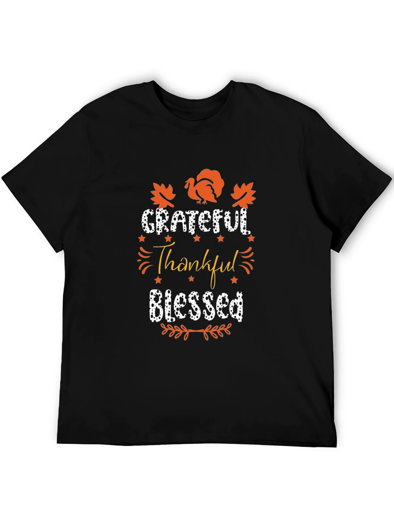 Grateful Thankful Blessed Thanksgiving T-Shirt