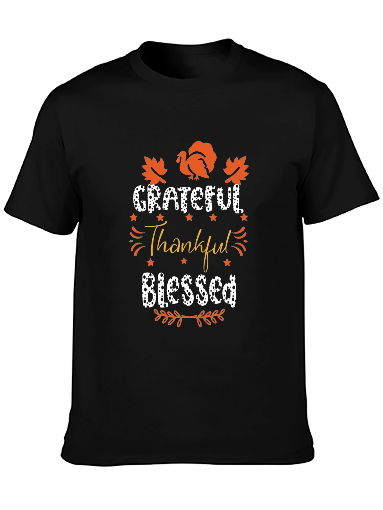 Grateful Thankful Blessed Thanksgiving T-Shirt