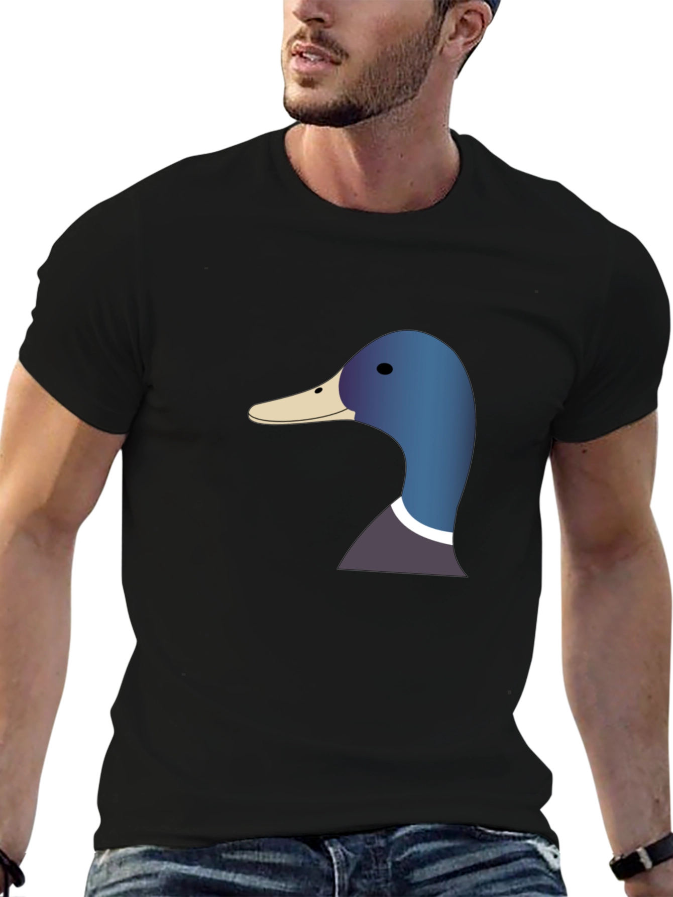 Duck Head Graphic T-Shirt - Unisex Black Tee