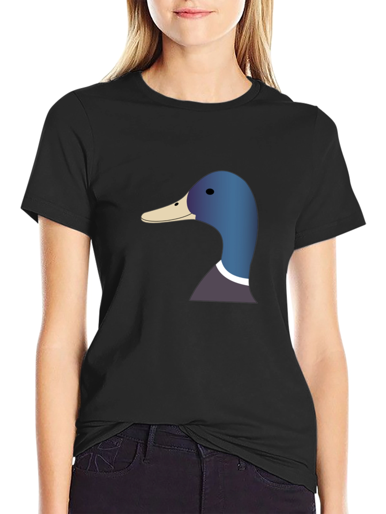 Duck Head Graphic T-Shirt - Unisex Black Tee