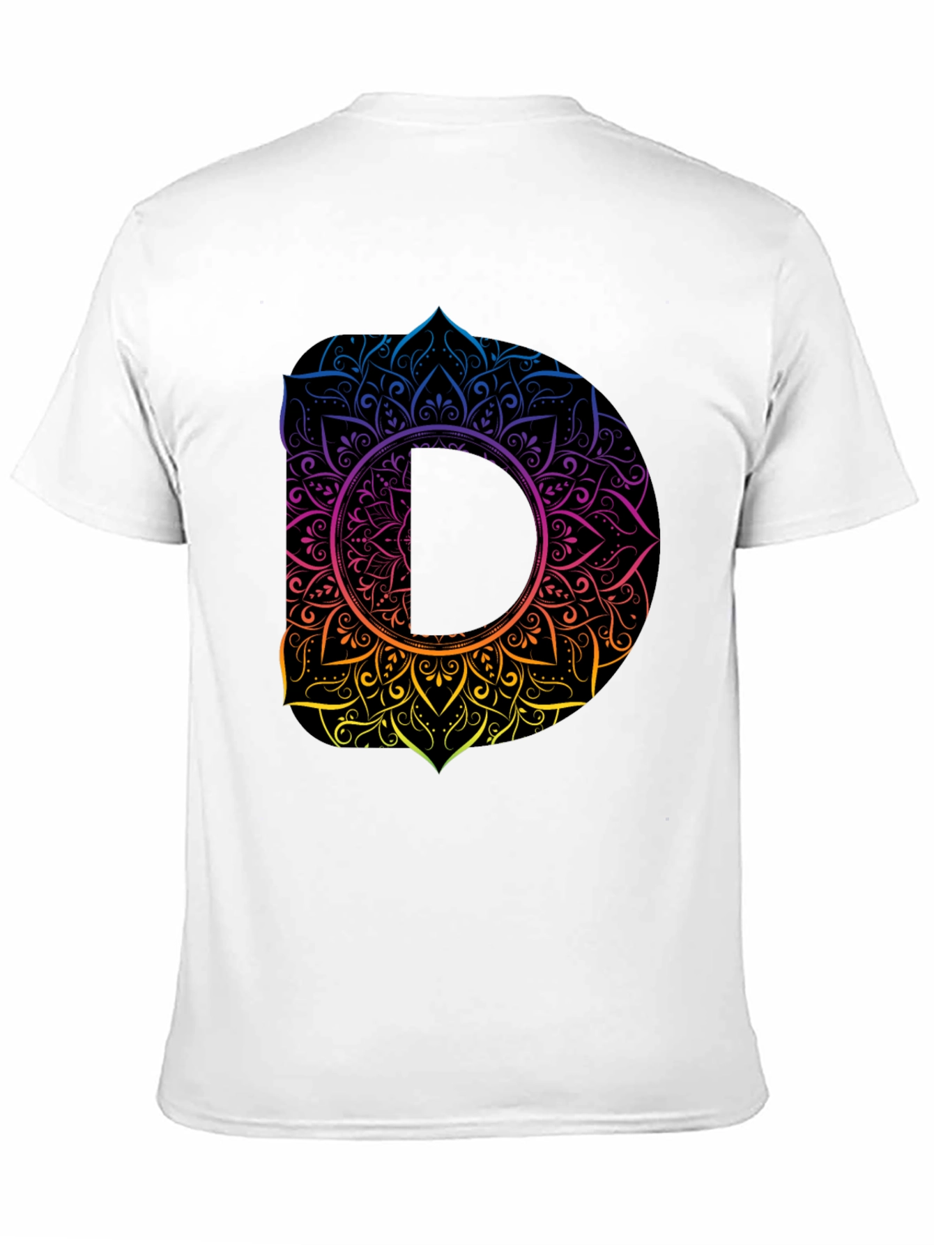 Mandala D Initial Tee - Stylish Graphic T-Shirt