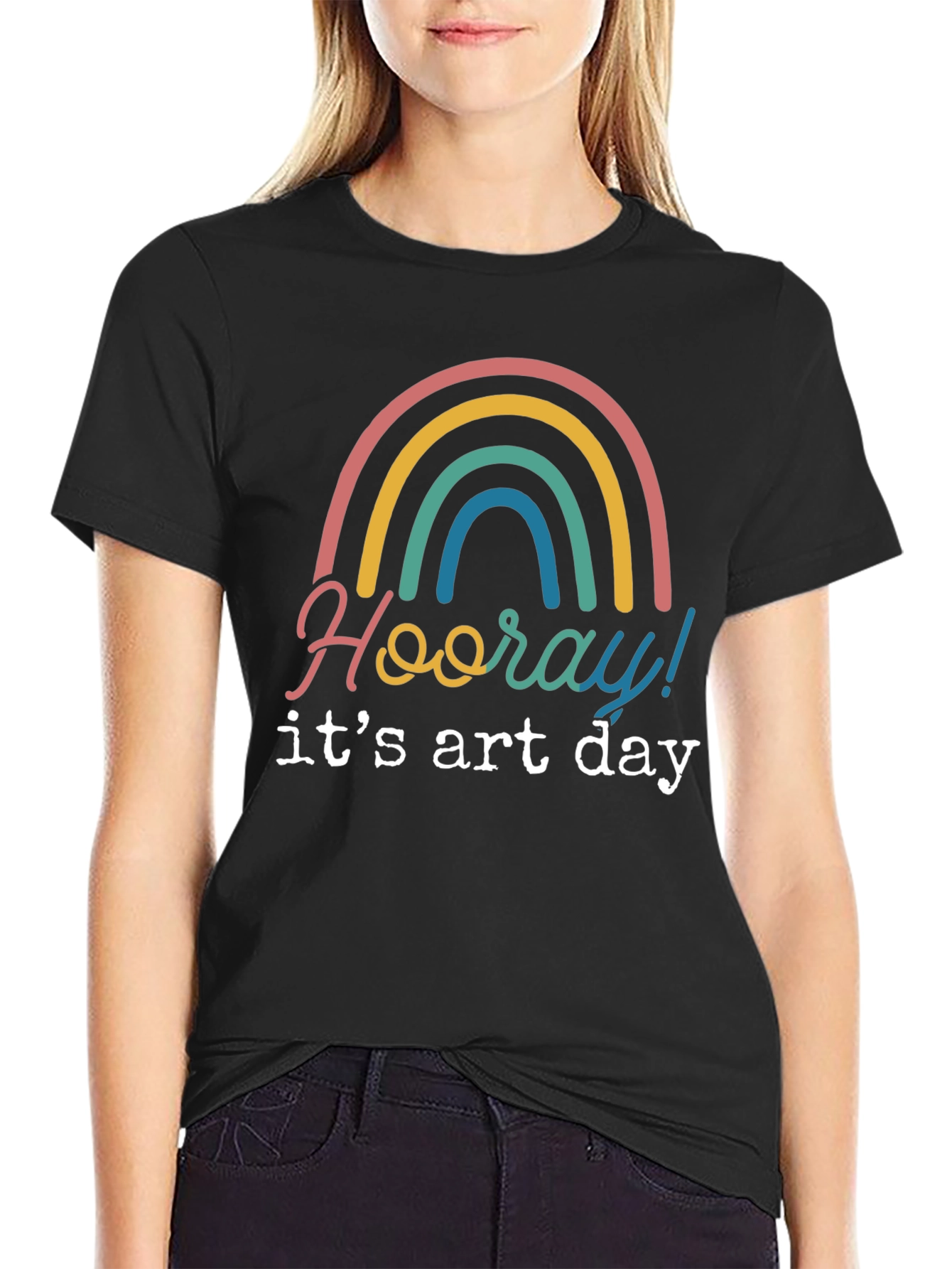 Hooray Its Art Day Rainbow T-Shirt