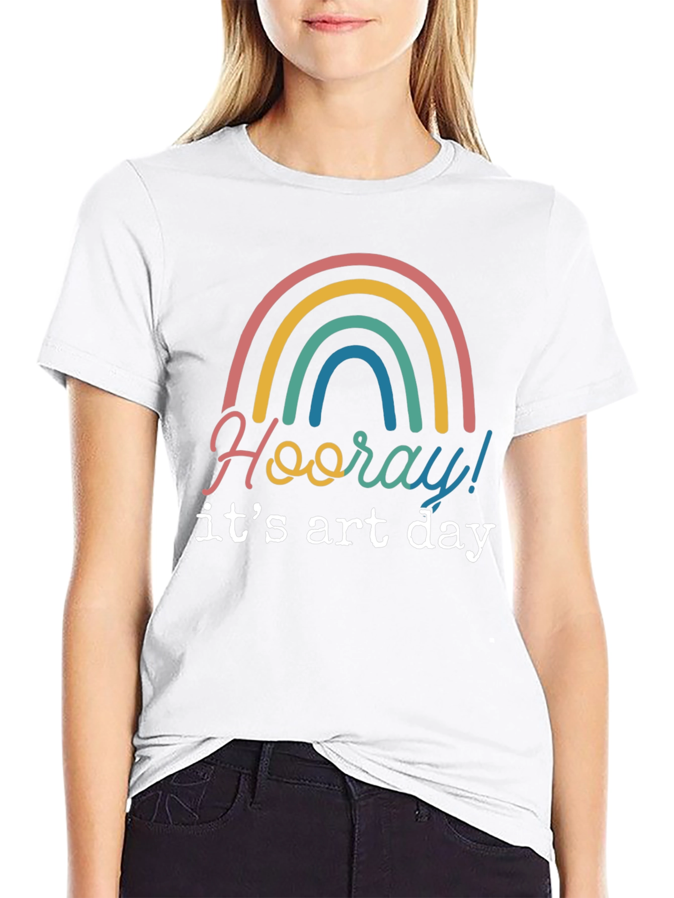 Hooray Its Art Day Rainbow T-Shirt