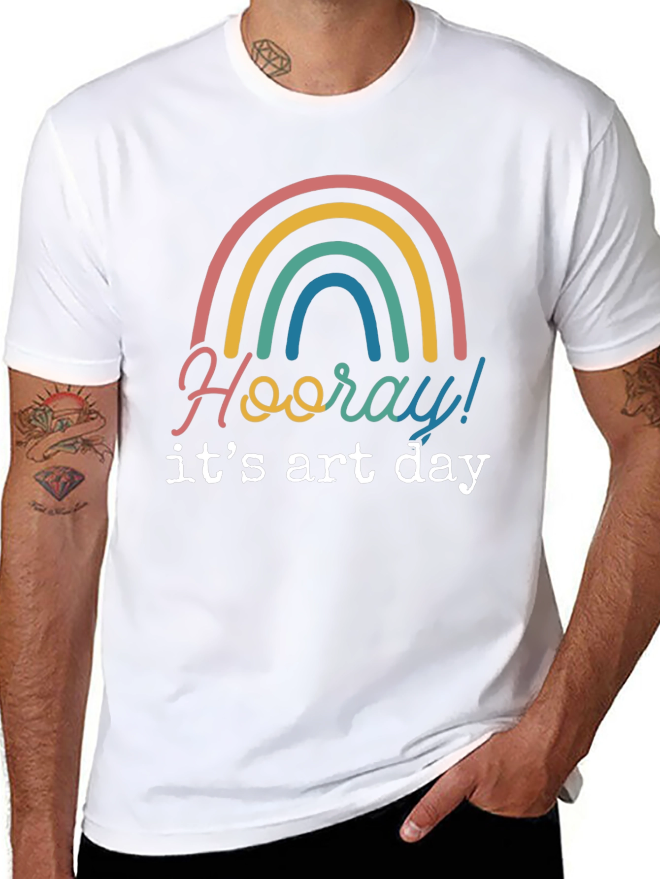 Hooray Its Art Day Rainbow T-Shirt