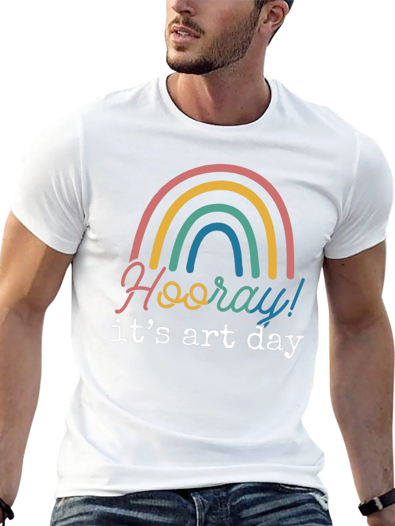 Hooray Its Art Day Rainbow T-Shirt