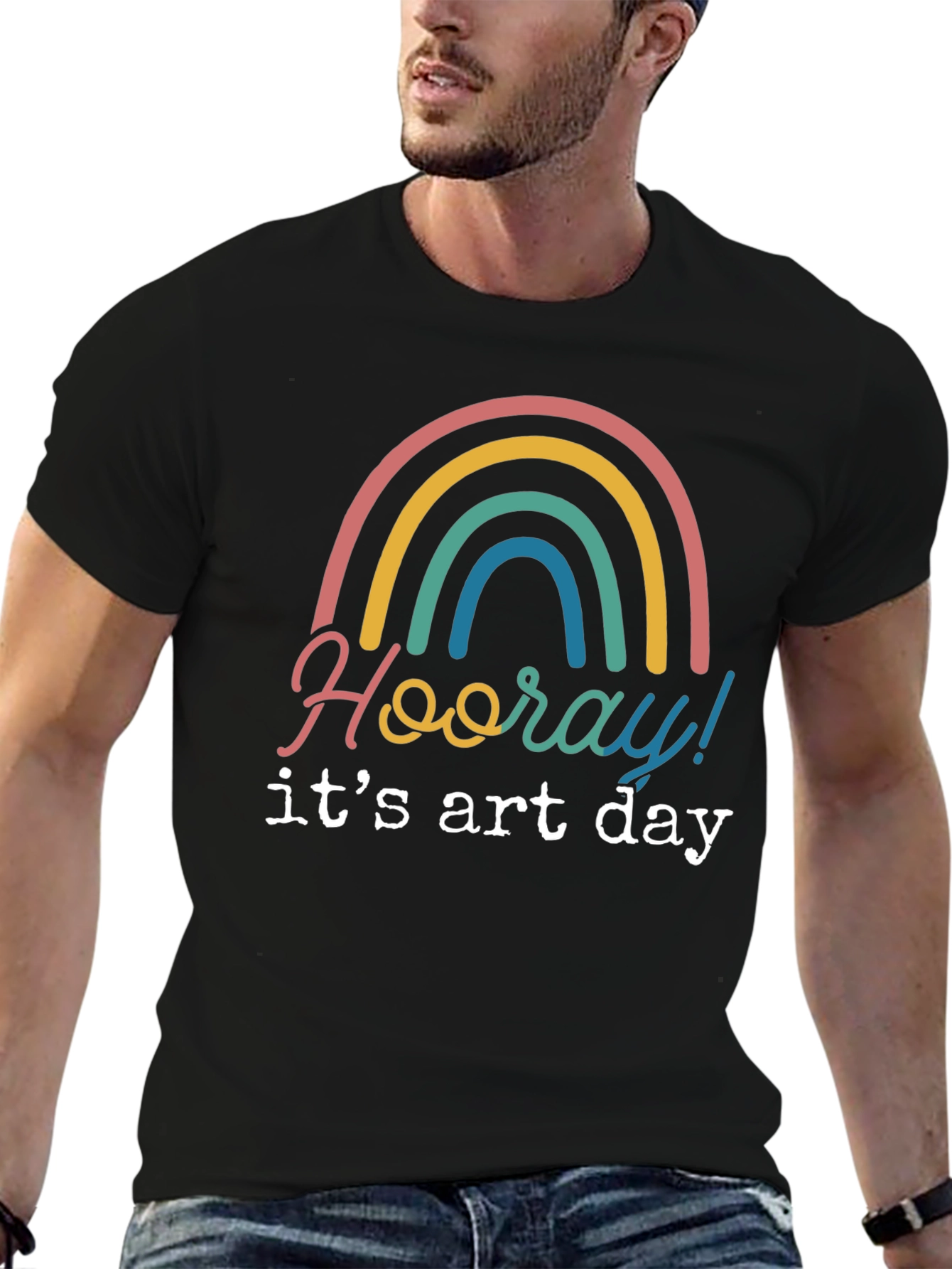 Hooray Its Art Day Rainbow T-Shirt