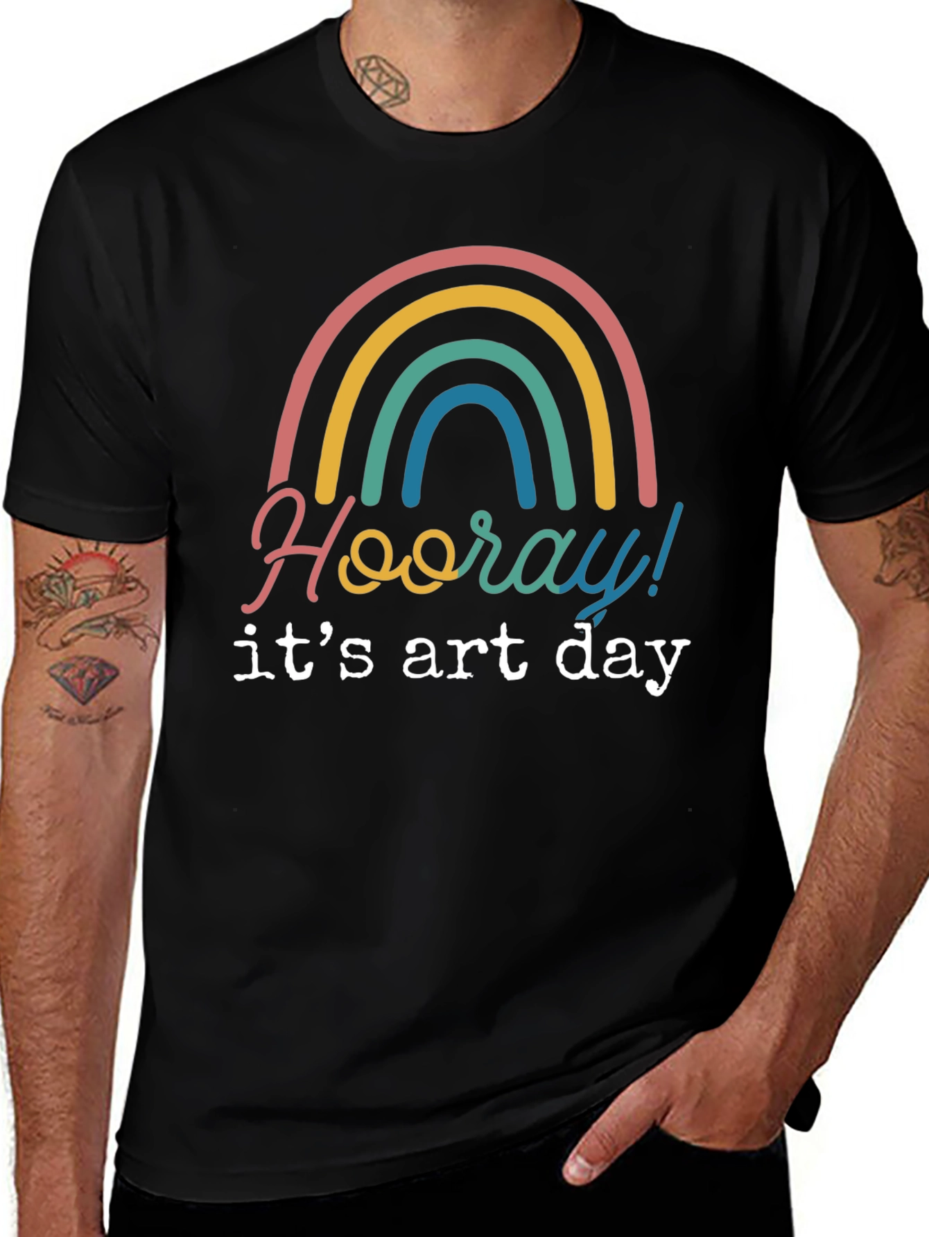 Hooray Its Art Day Rainbow T-Shirt