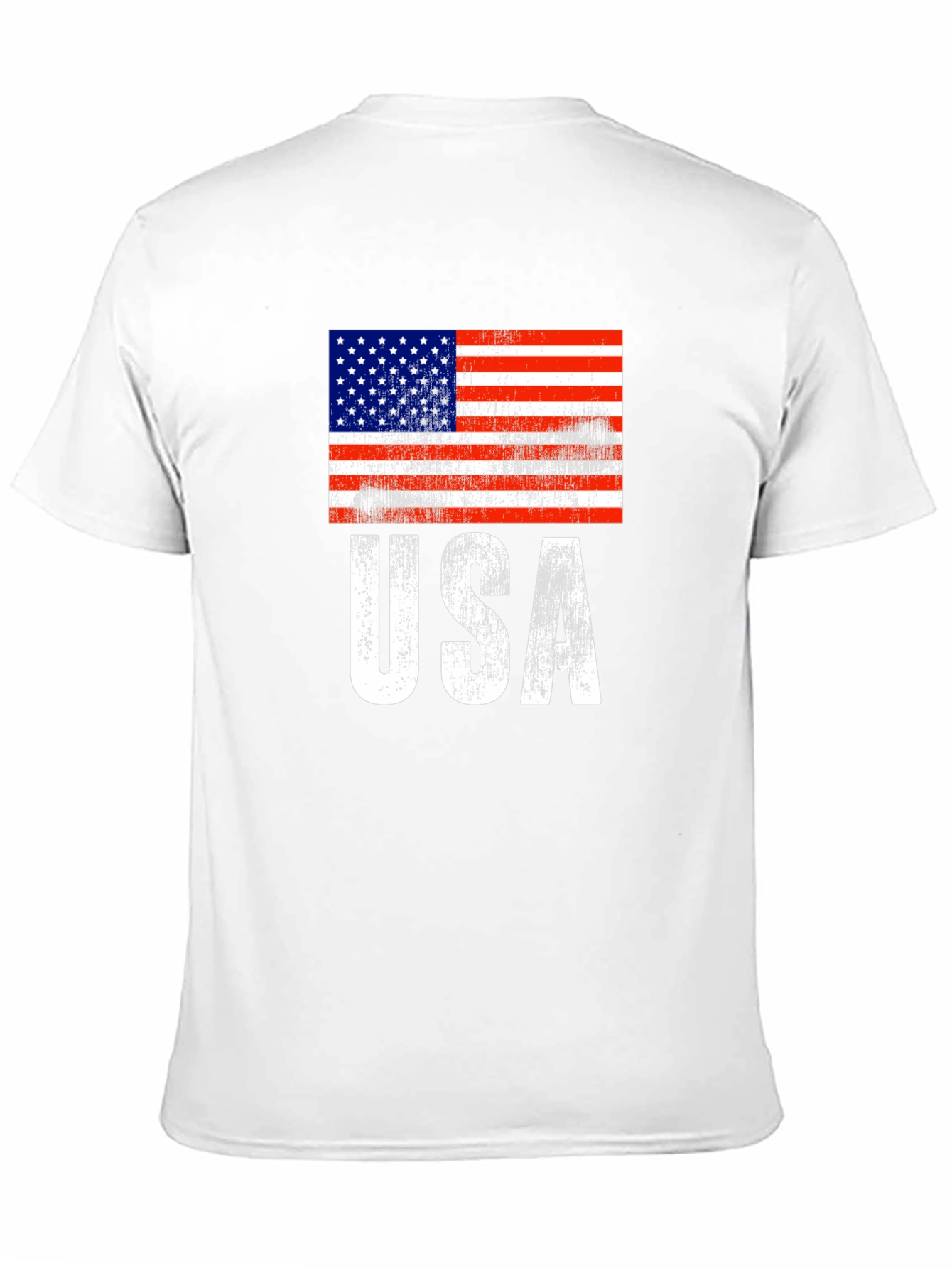USA Flag Graphic Print Tee - Patriotic Apparel