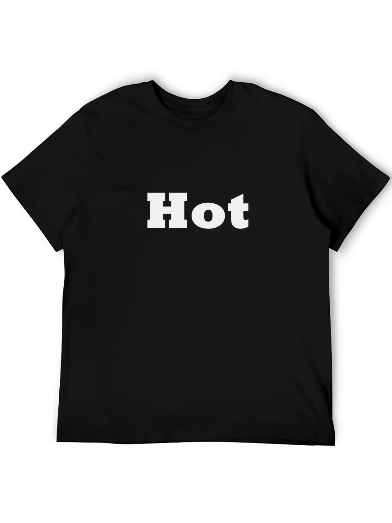 Hot Graphic Tee - Mens Black Cotton T-Shirt