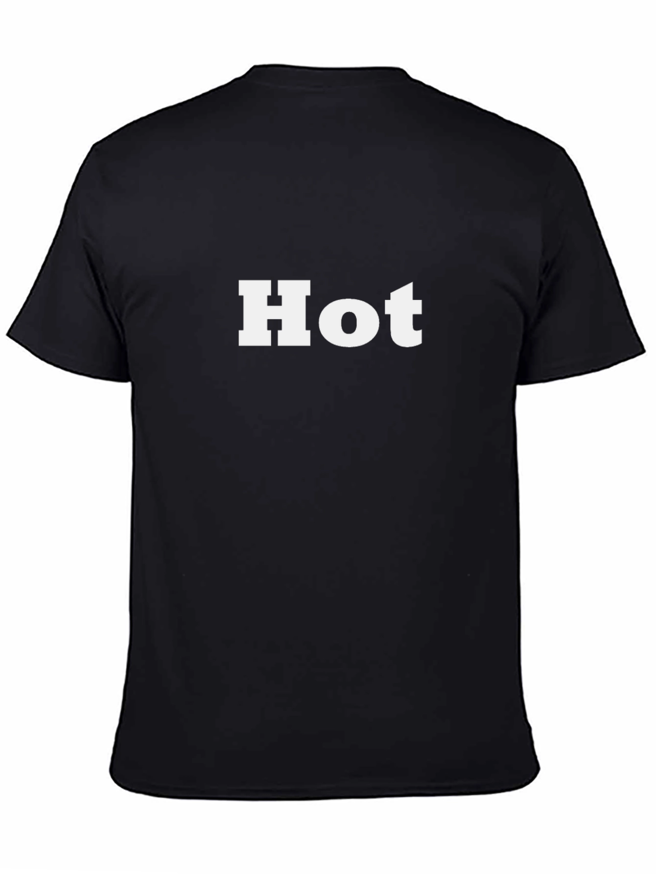 Hot Graphic Tee - Mens Black Cotton T-Shirt