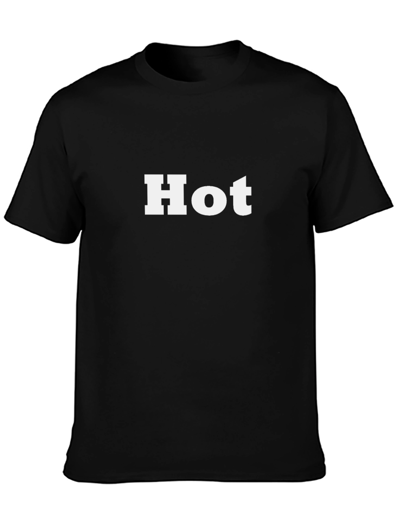 Hot Graphic Tee - Mens Black Cotton T-Shirt