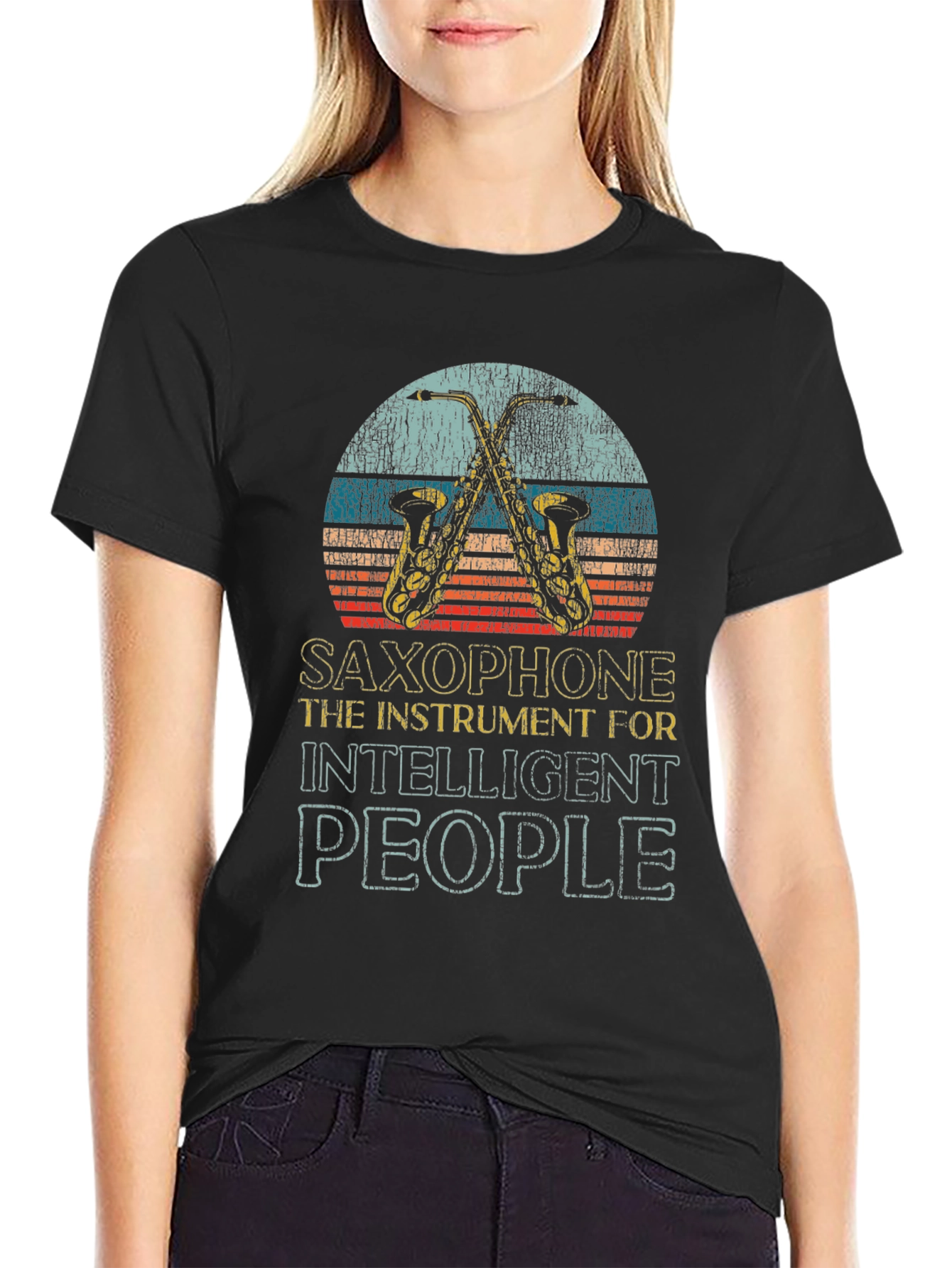 Saxophone Intelligent People Tee