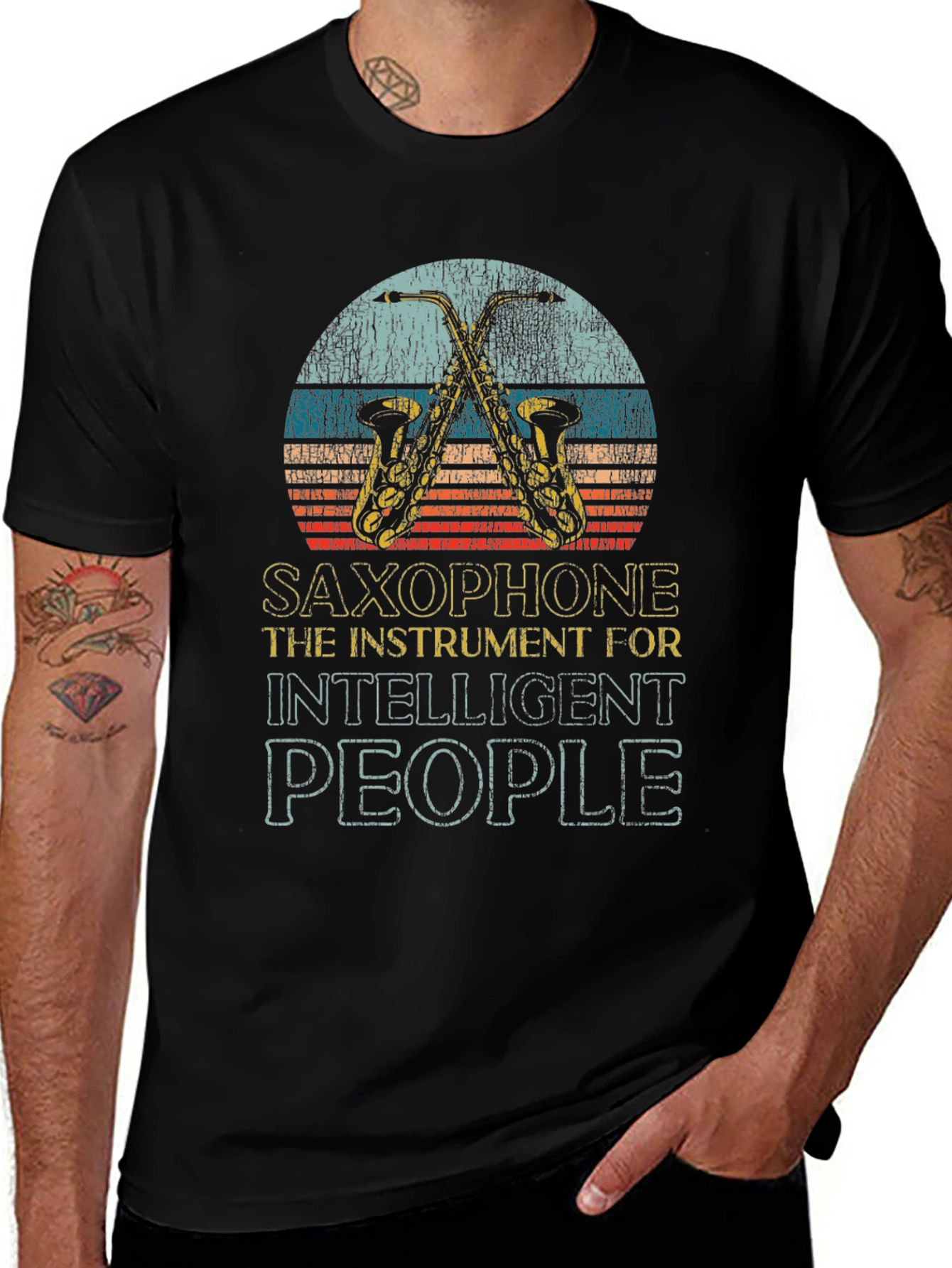 Saxophone Intelligent People Tee