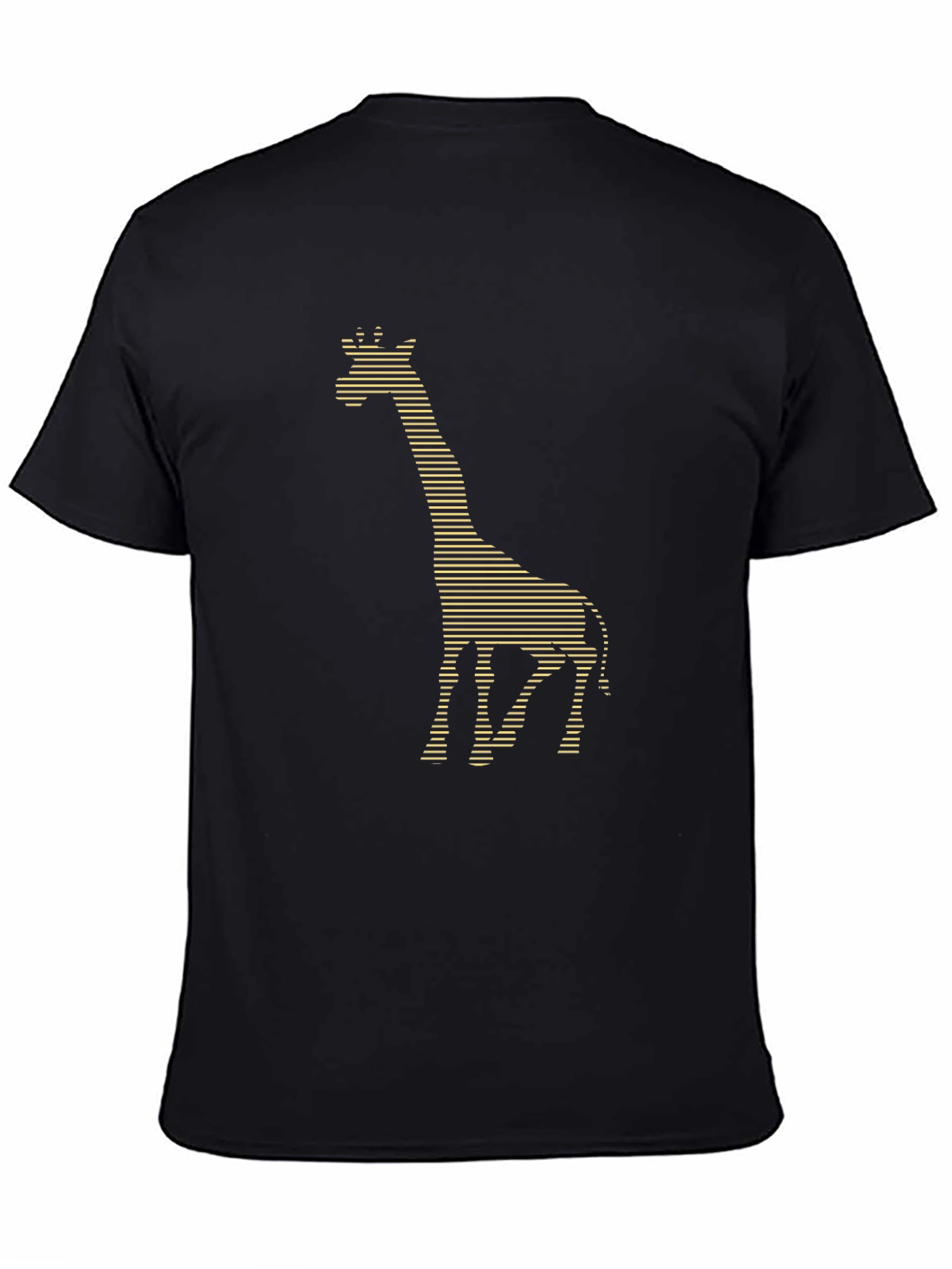 Giraffe Striped Graphic Tee - Black