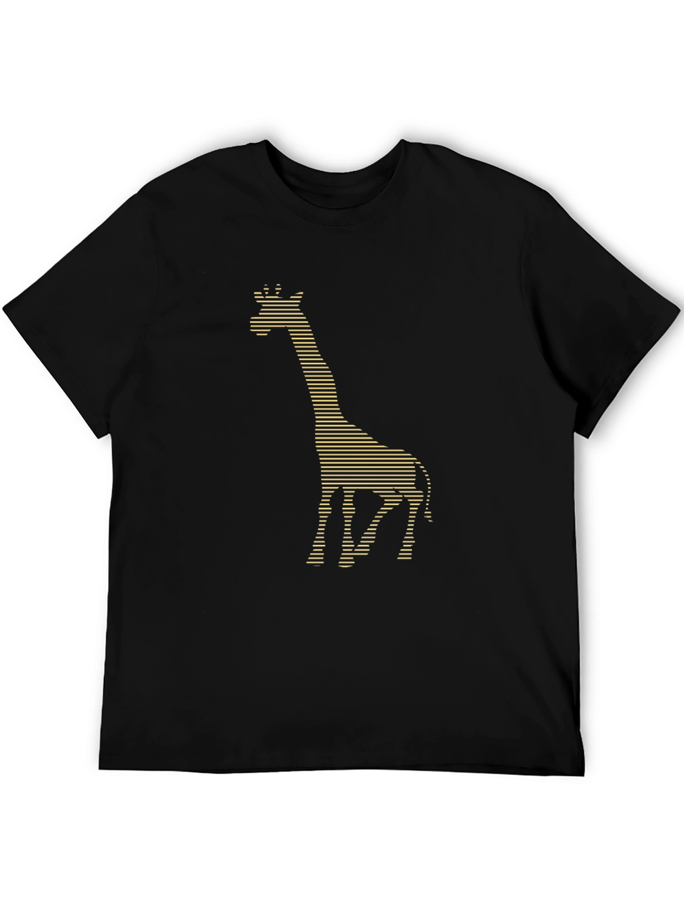 Giraffe Striped Graphic Tee - Black