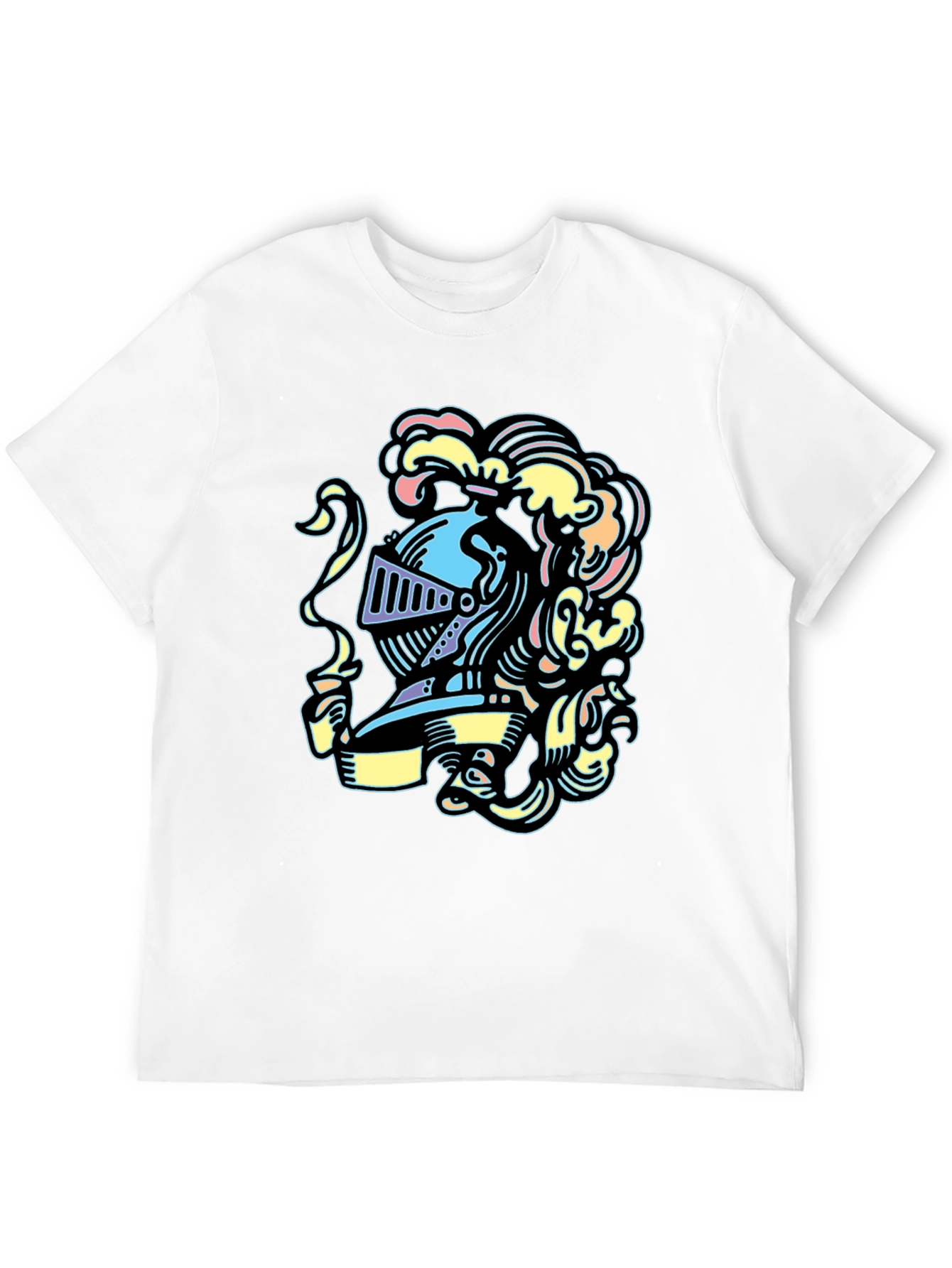 Knight Helmet Graphic Tee - Stylish and Unique Design