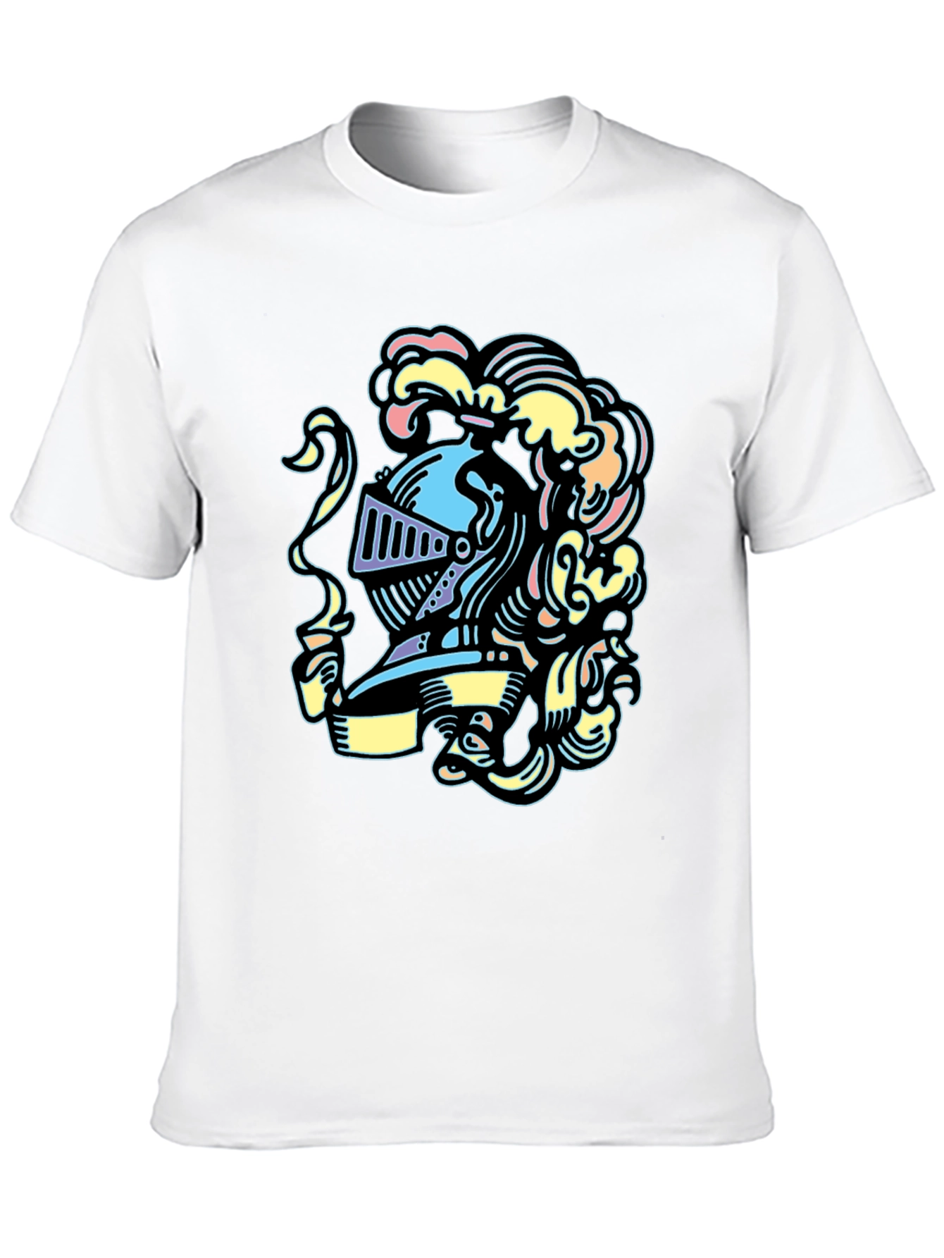 Knight Helmet Graphic Tee - Stylish and Unique Design