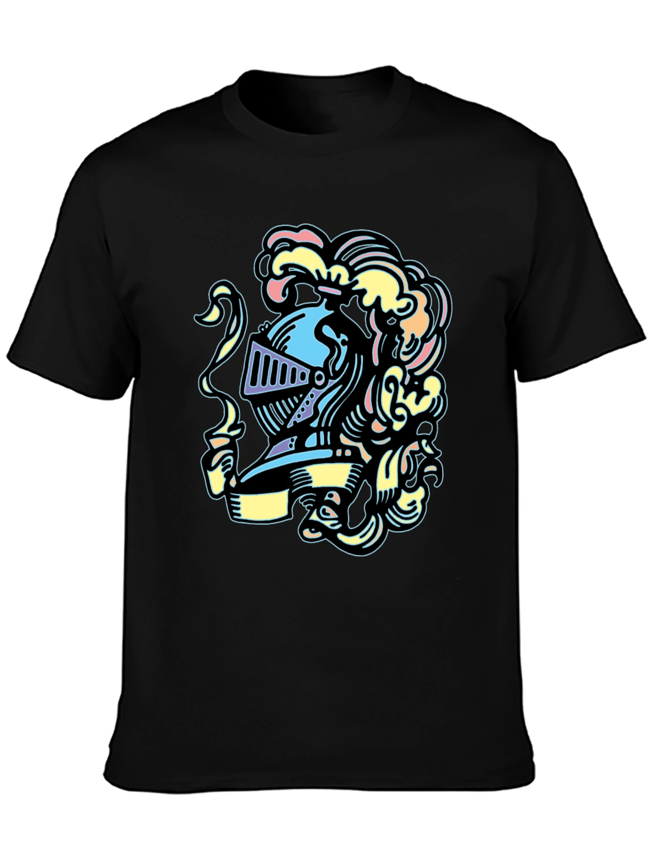 Knight Helmet Graphic Tee - Stylish and Unique Design