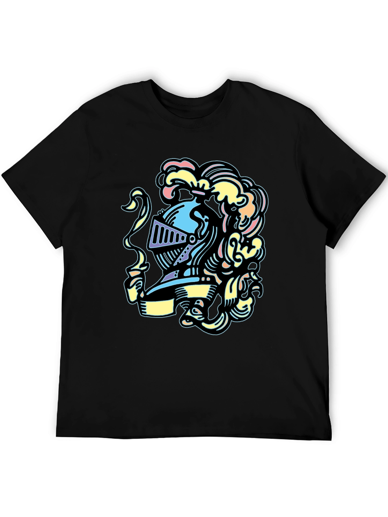 Knight Helmet Graphic Tee - Stylish and Unique Design