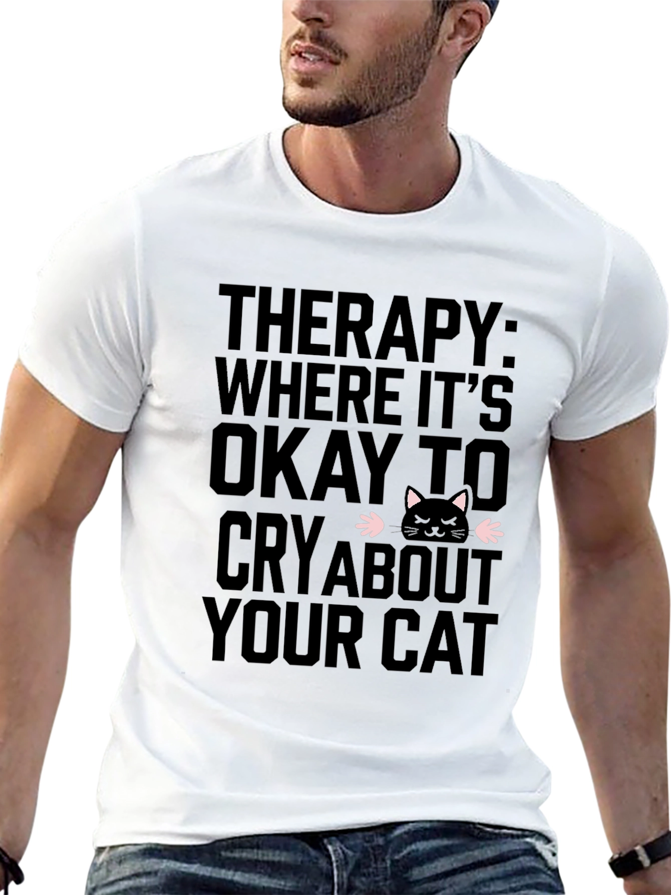 Therapy Cat T-Shirt - Cry About Your Cat Tee