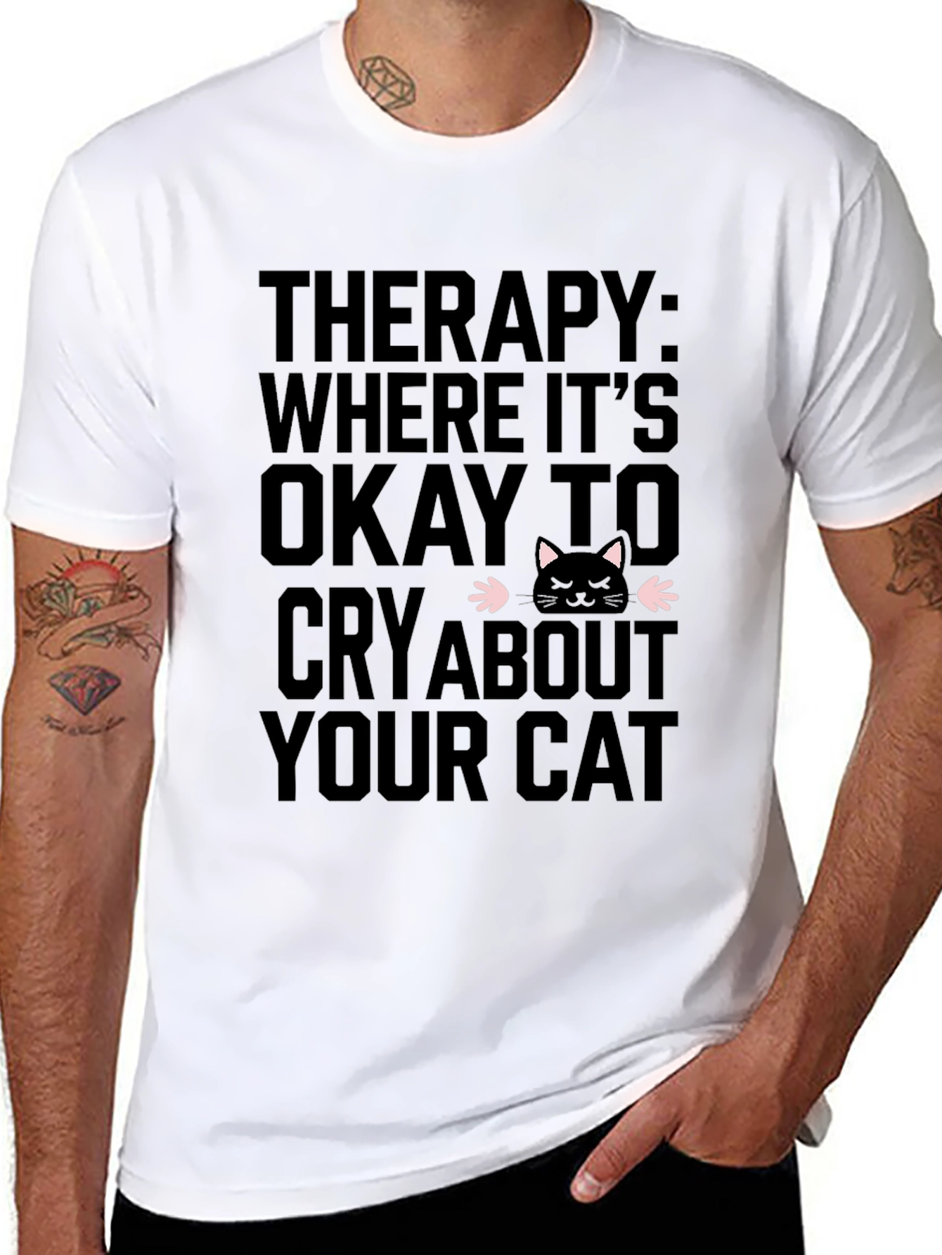 Therapy Cat T-Shirt - Cry About Your Cat Tee