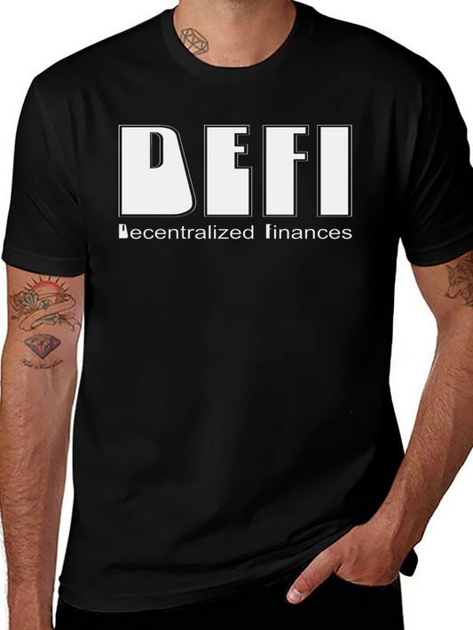 DeFi Decentralized Finances Black T-Shirt