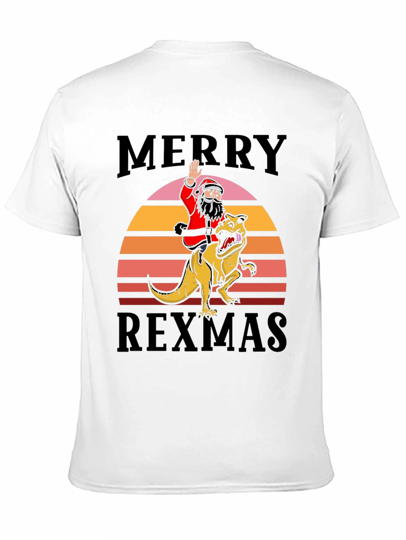 Merry Rexmas T-Shirt Santa Riding Dinosaur Tee