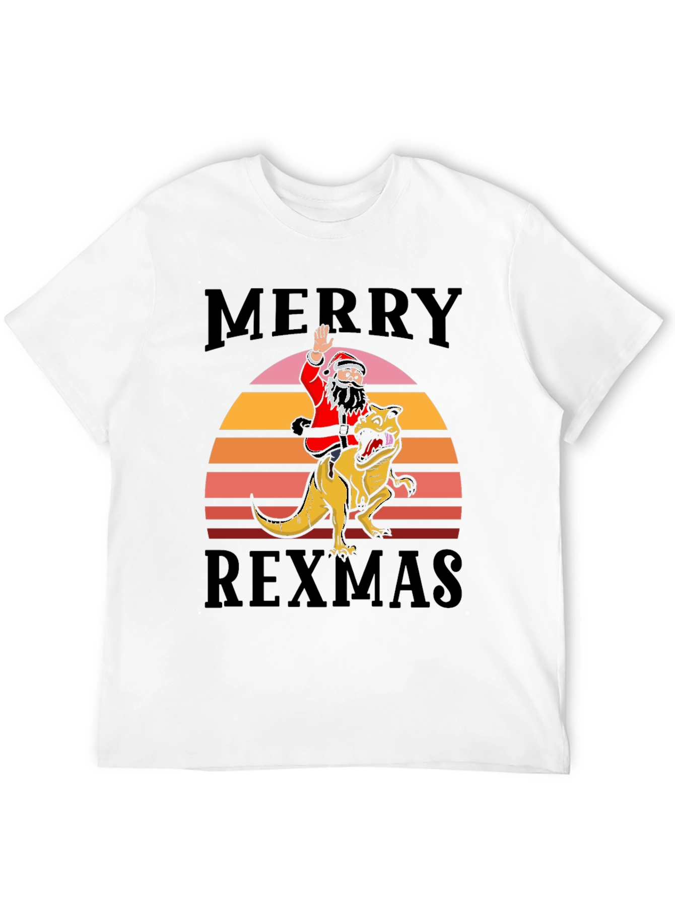Merry Rexmas T-Shirt Santa Riding Dinosaur Tee