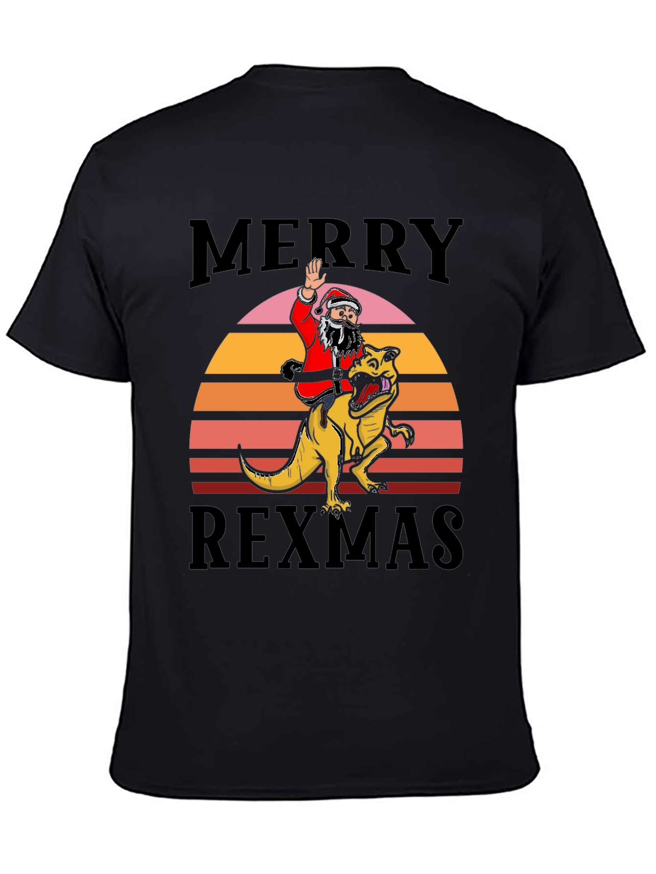Merry Rexmas T-Shirt Santa Riding Dinosaur Tee