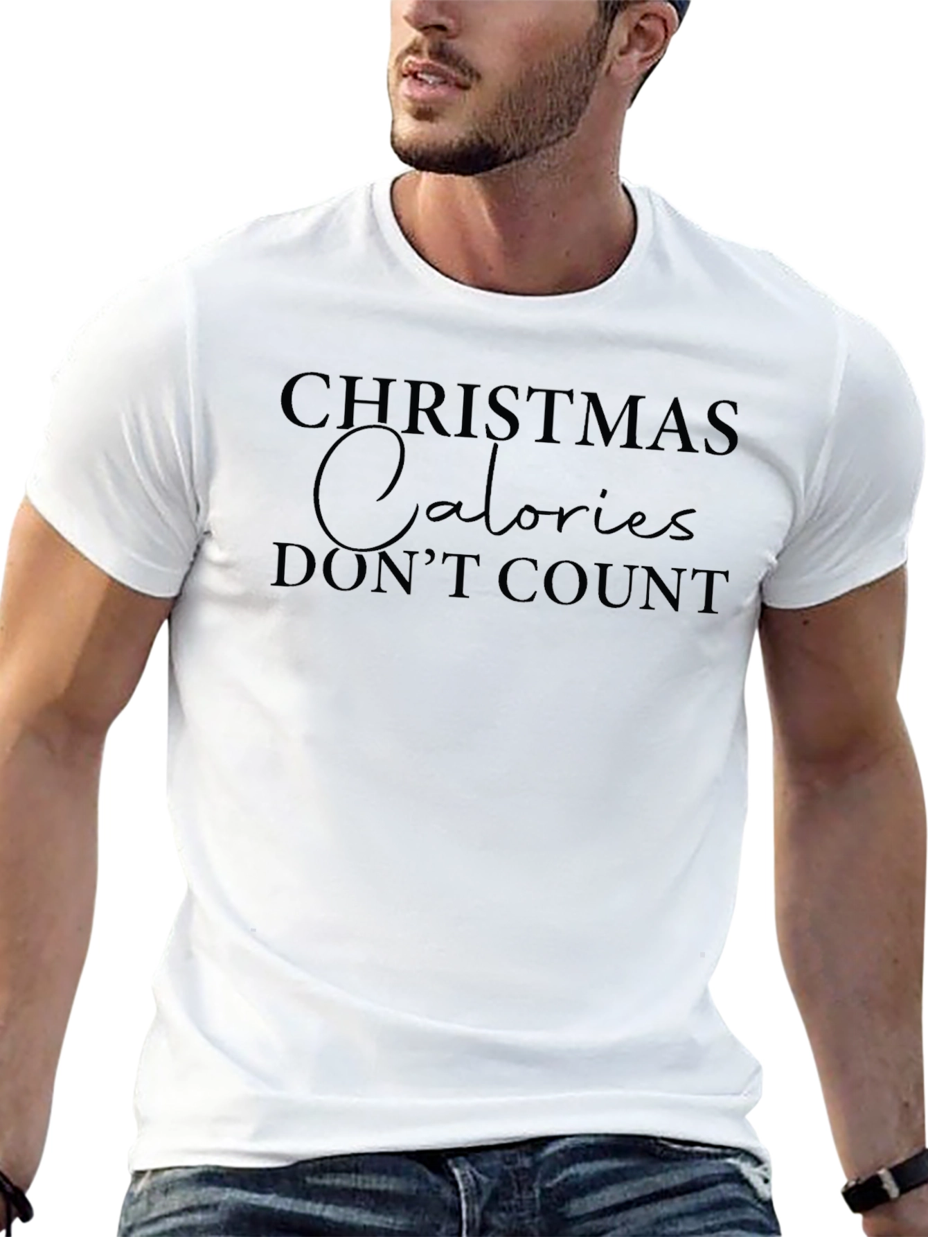 Christmas Calories Dont Count Black T-Shirt