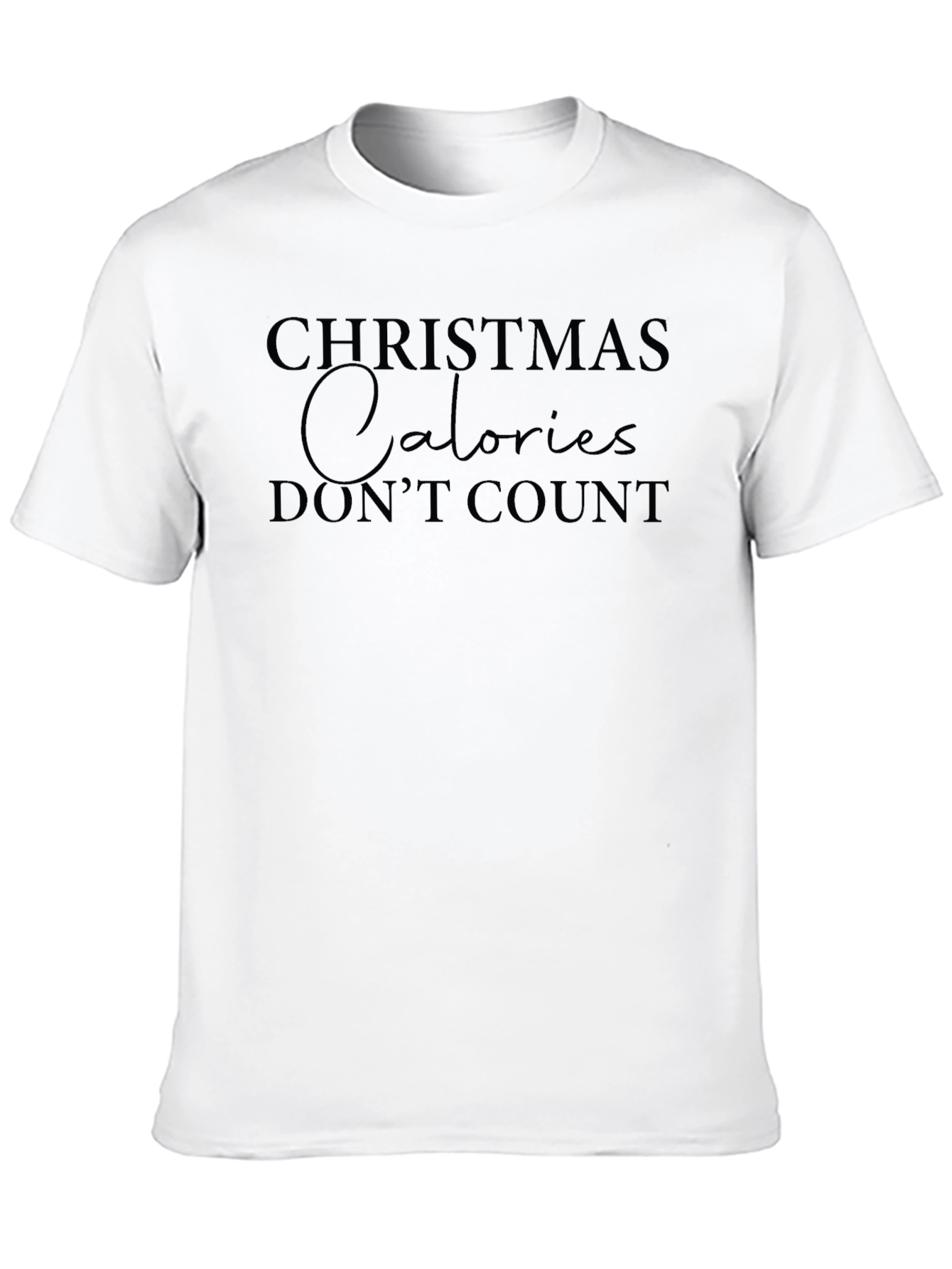 Christmas Calories Dont Count Black T-Shirt