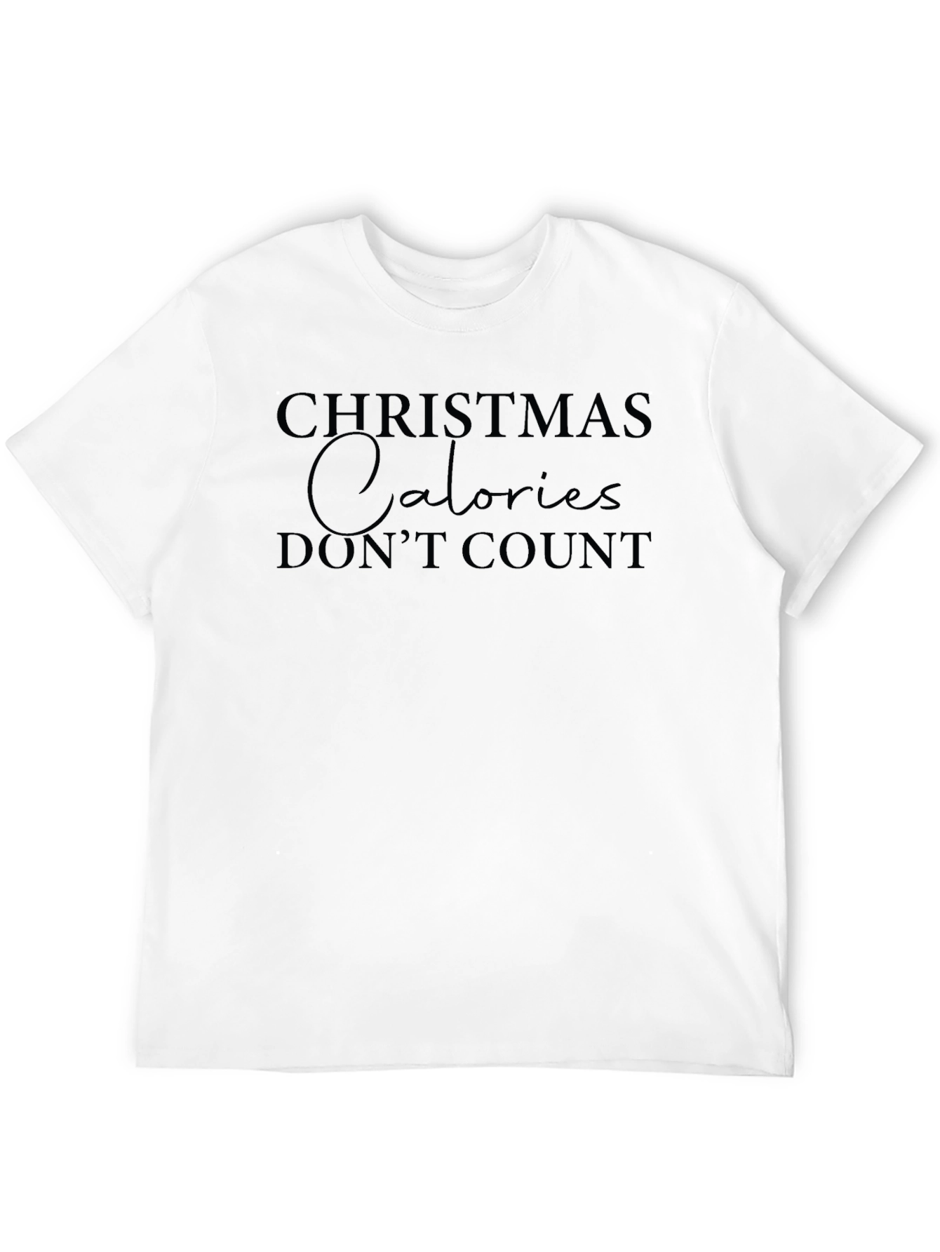 Christmas Calories Dont Count Black T-Shirt