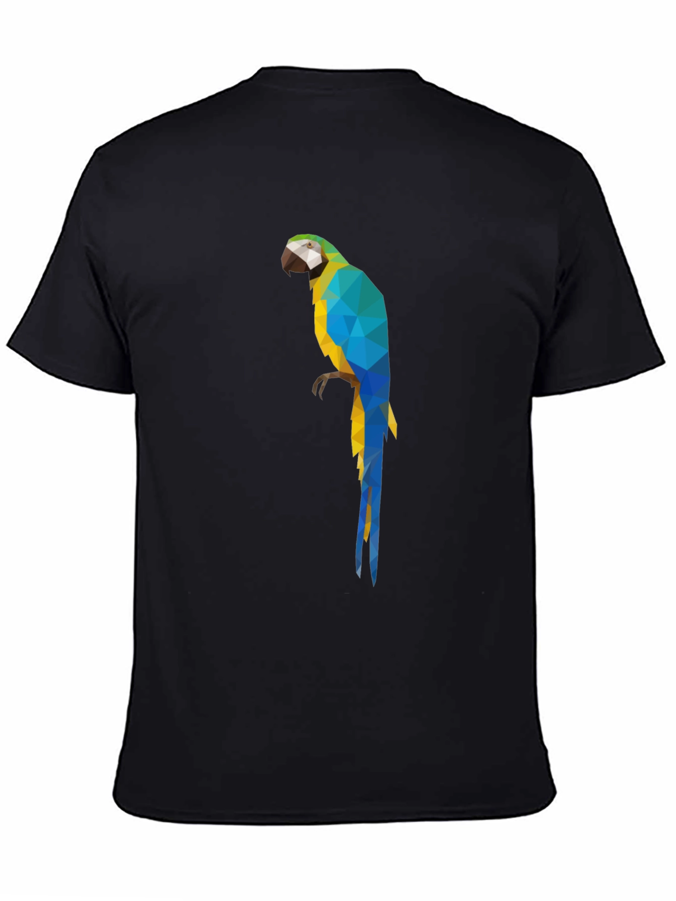 Geometric Parrot Graphic Tee - Stylish Bird Design