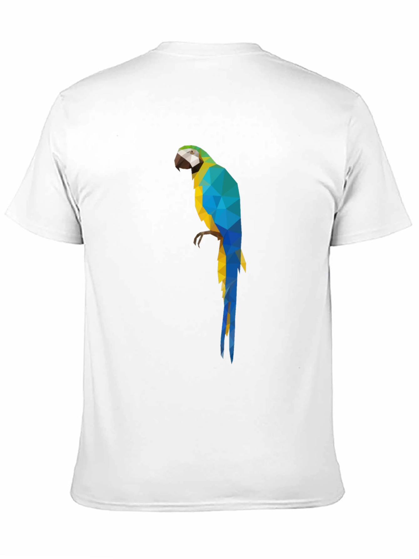 Geometric Parrot Graphic Tee - Stylish Bird Design
