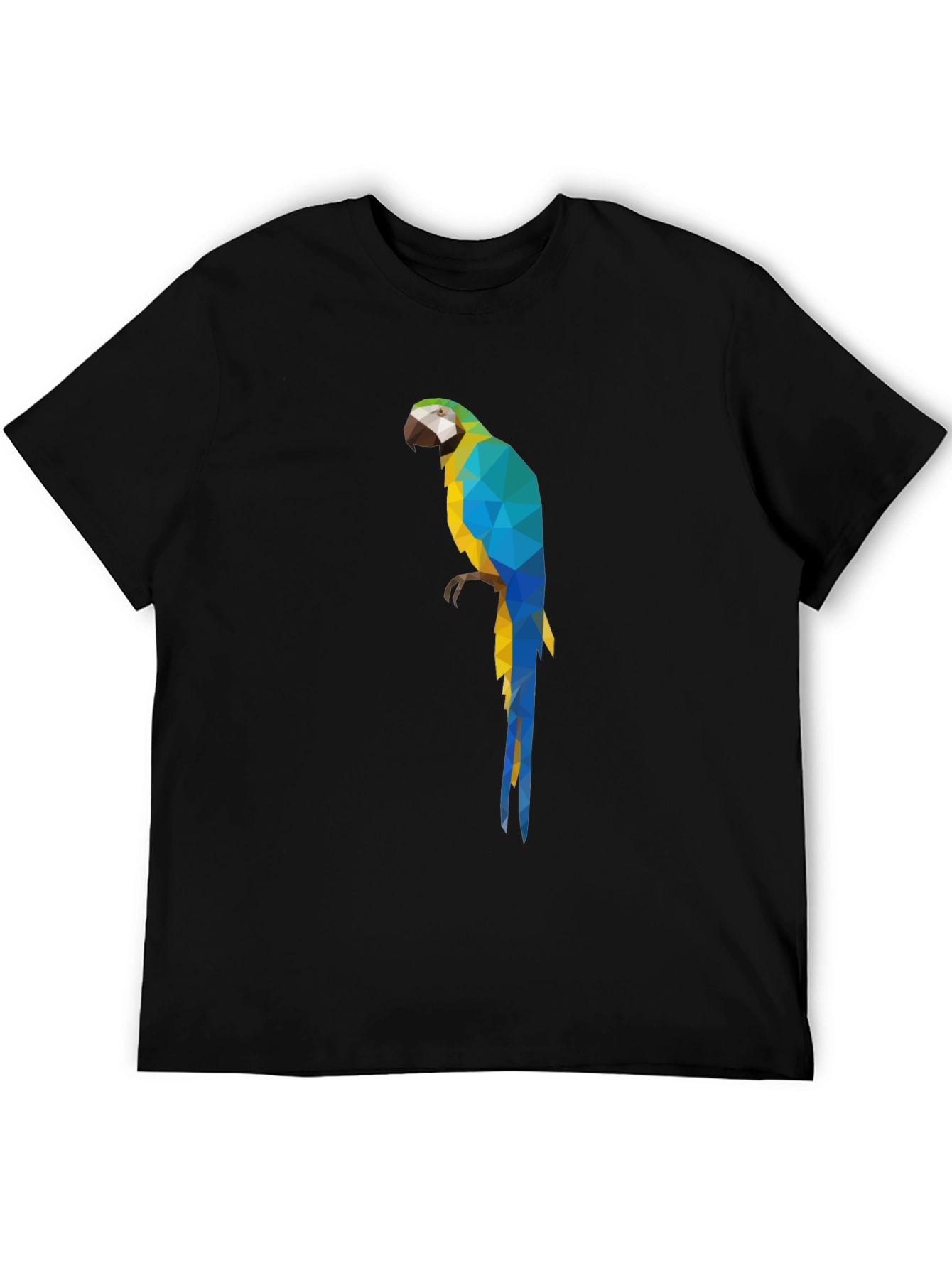Geometric Parrot Graphic Tee - Stylish Bird Design