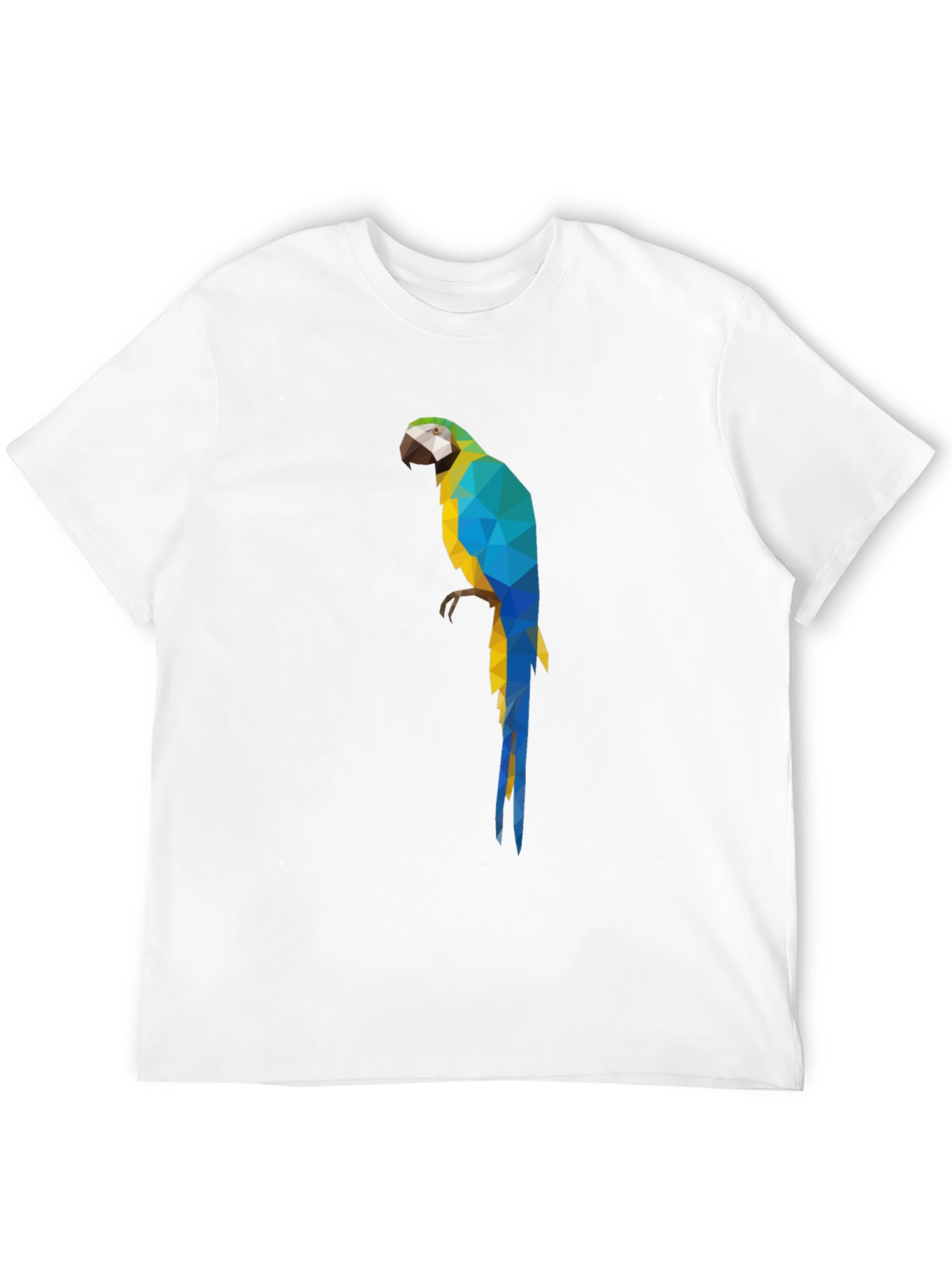 Geometric Parrot Graphic Tee - Stylish Bird Design
