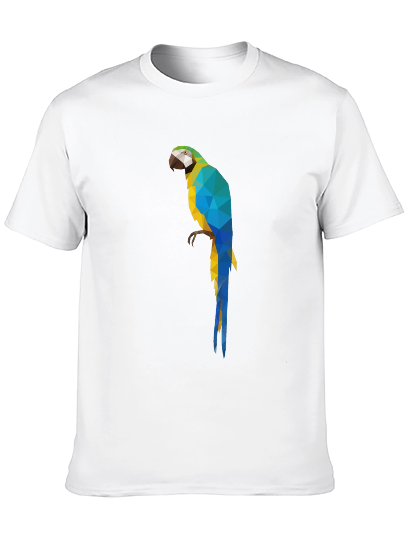 Geometric Parrot Graphic Tee - Stylish Bird Design