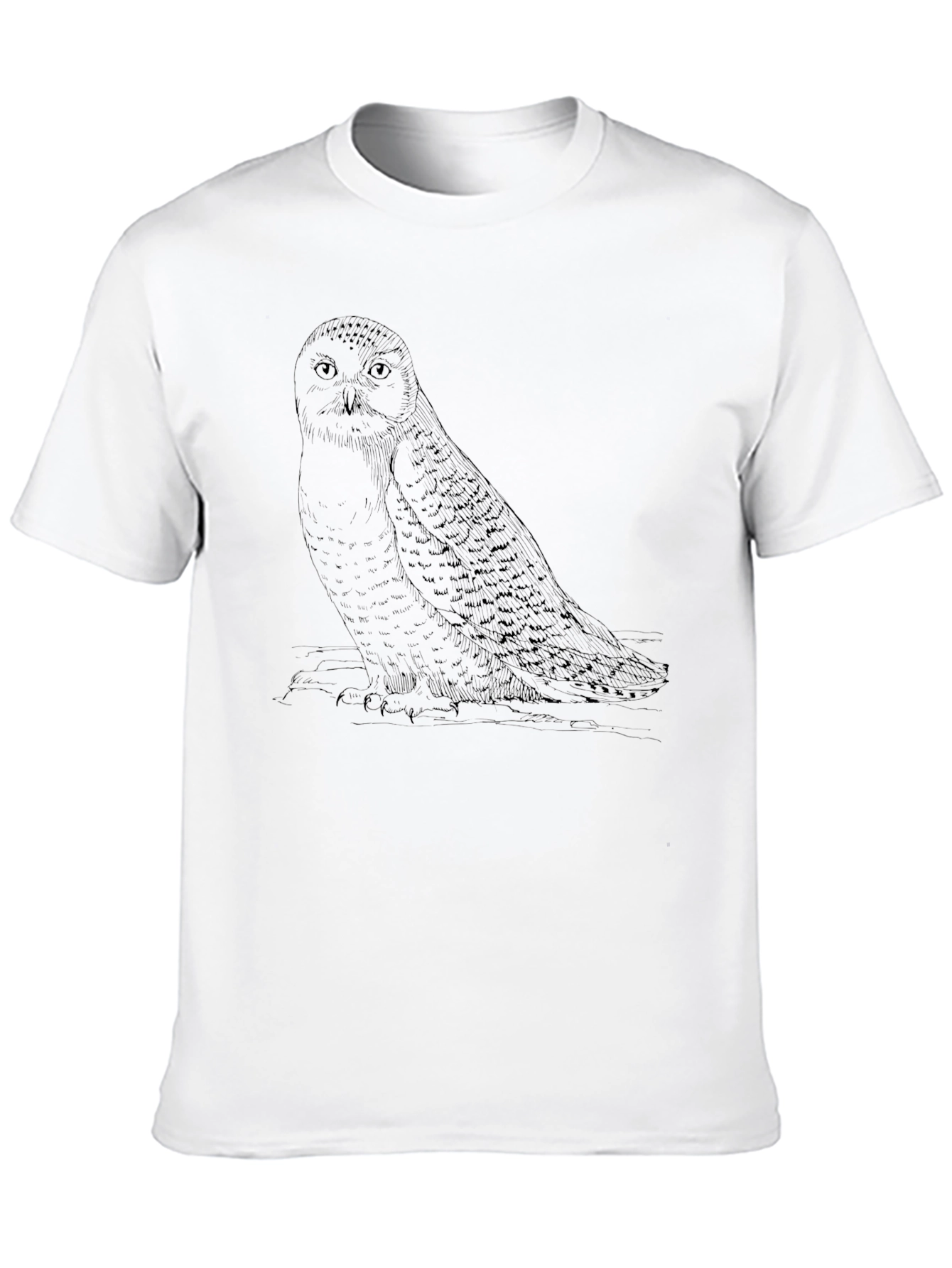 Owl Graphic Print Crew Neck T-Shirt