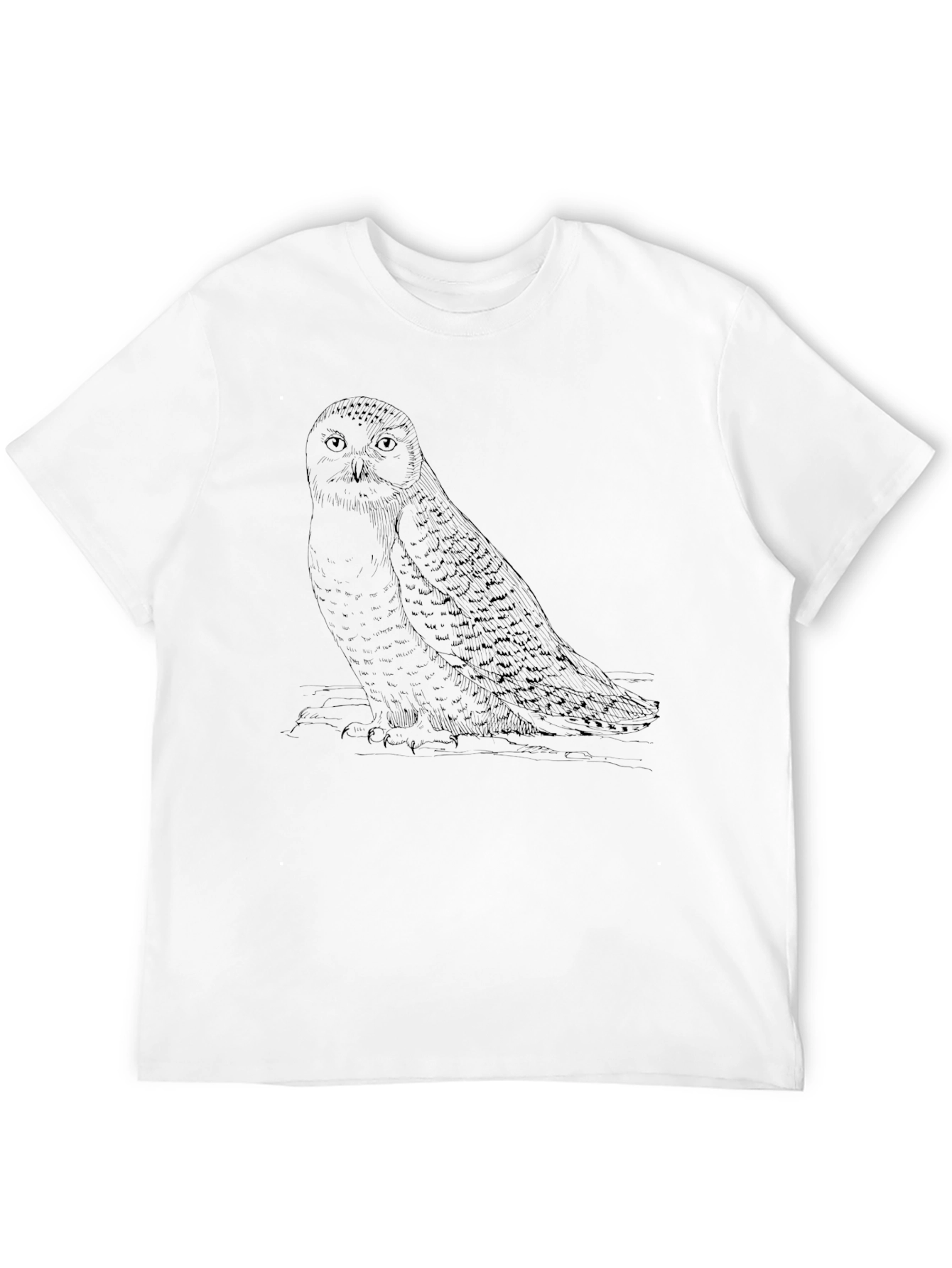 Owl Graphic Print Crew Neck T-Shirt