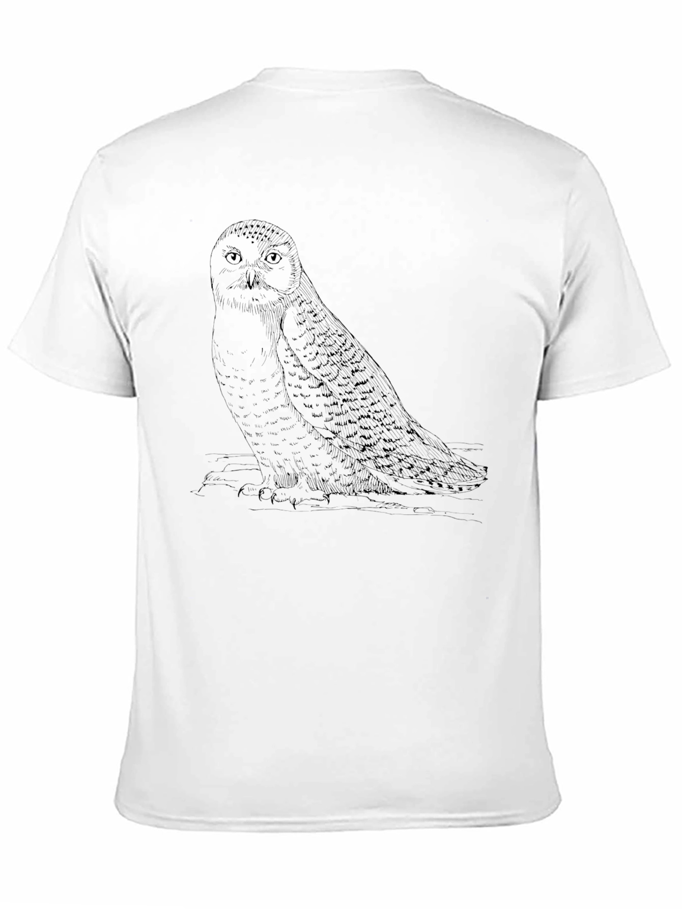 Owl Graphic Print Crew Neck T-Shirt