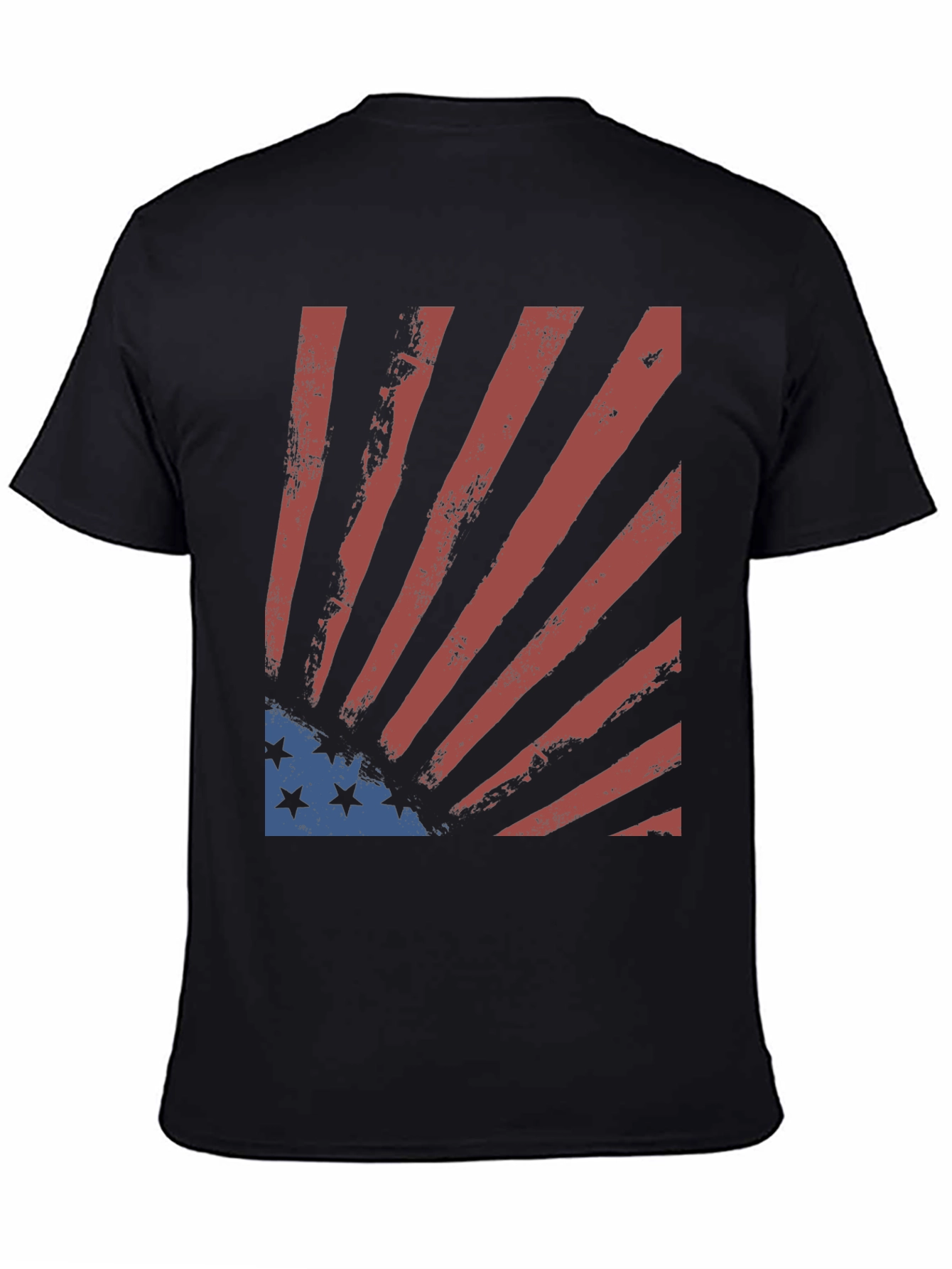 Distressed US Flag Graphic Tee - Patriotic Style