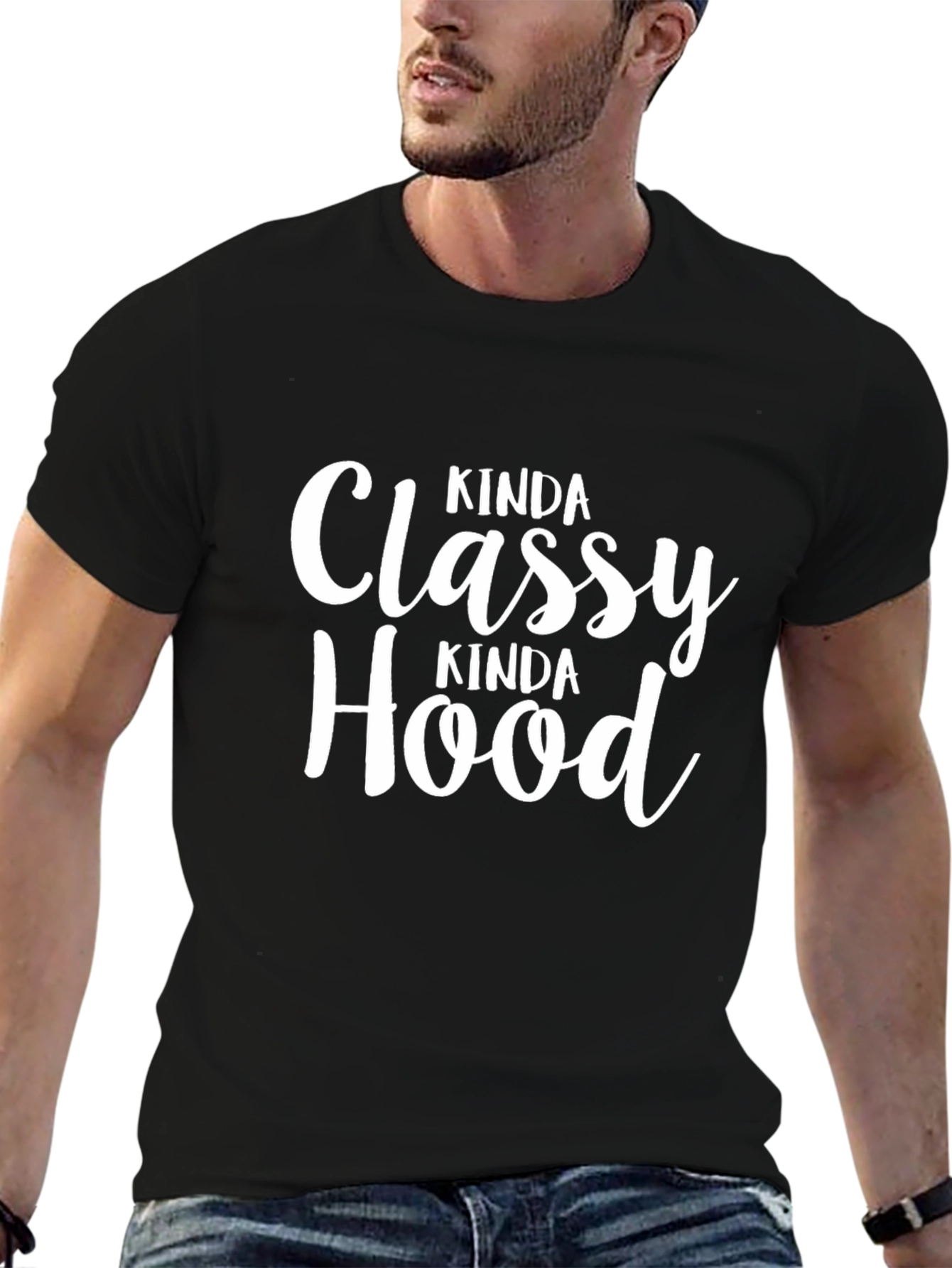 Kinda Classy Kinda Hood Black T-Shirt