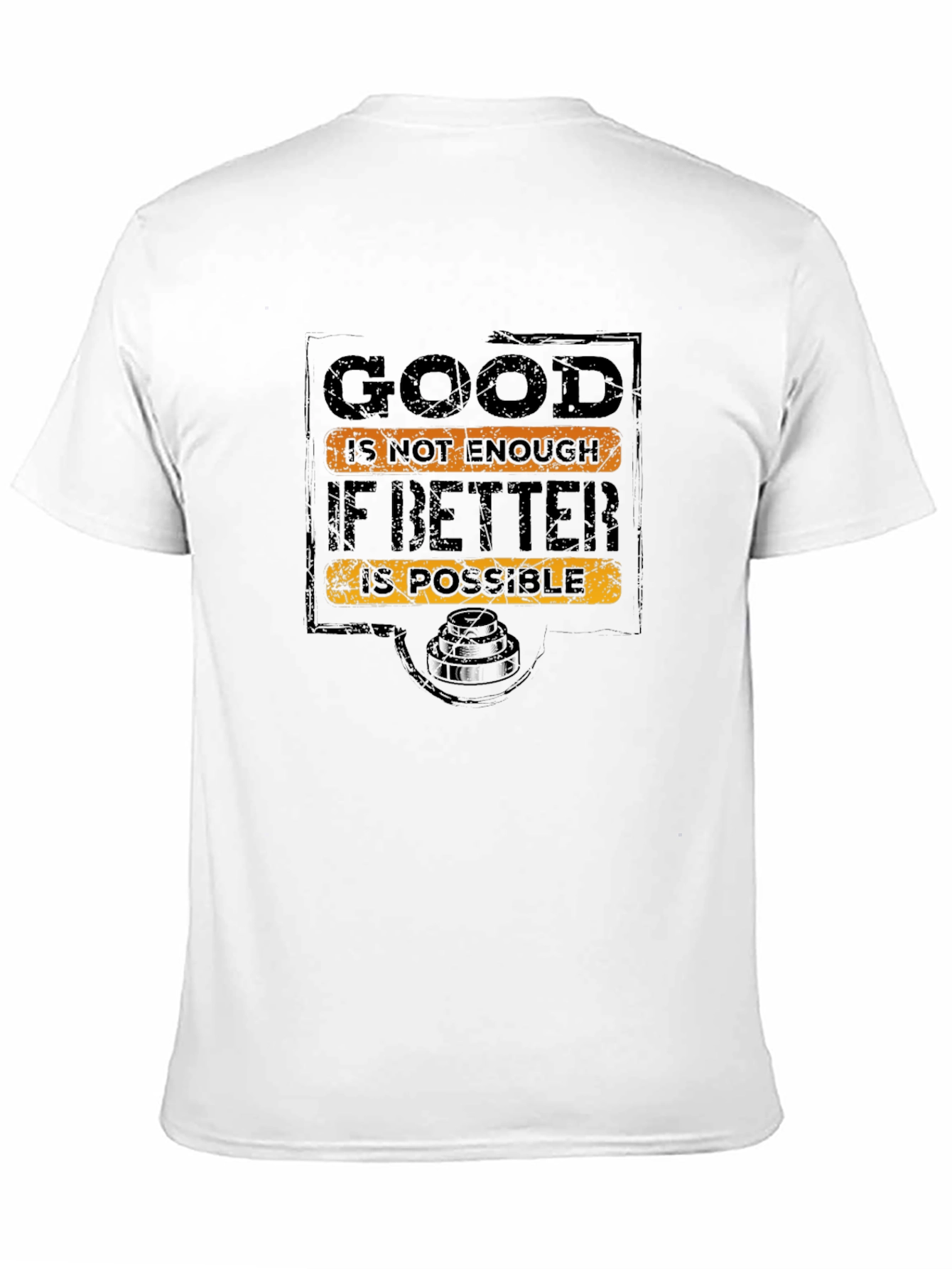 Inspirational Good is Not Enough Black Graphic T-Shirt