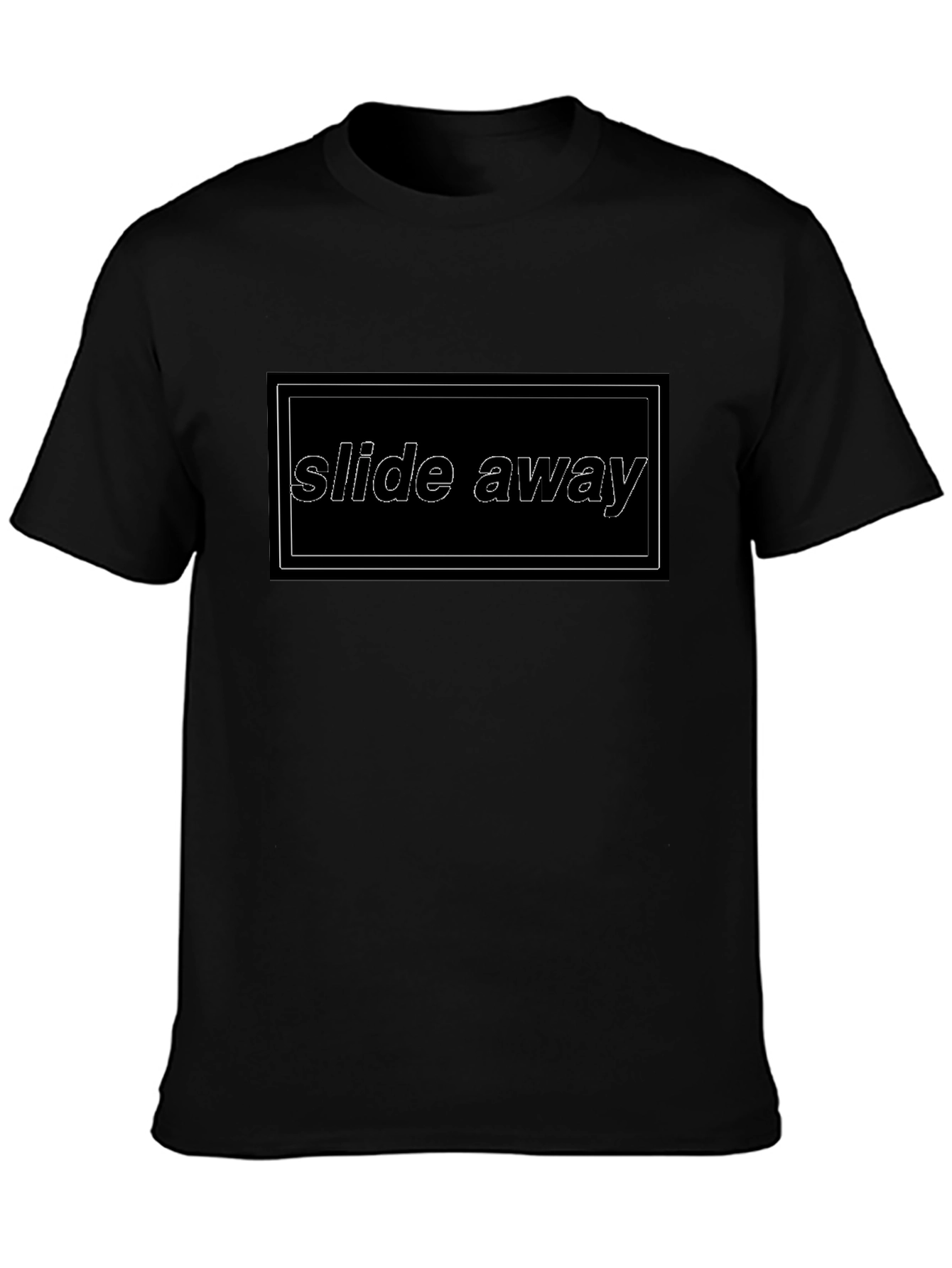 Slide Away Black Graphic Tee